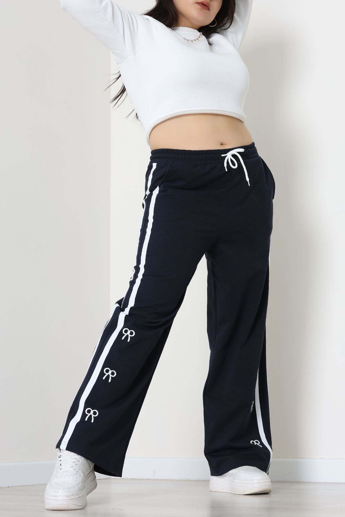 2 İplik Büyük Beden Eşofman Altı Lacivert - 52178.1005.