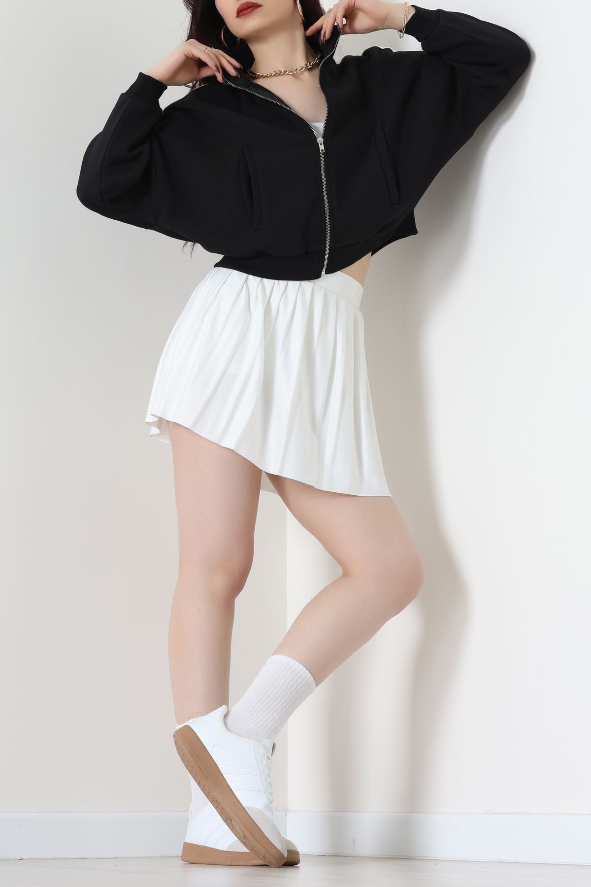 3 İp Şardonlu Sweatshırt Siyah - 21954.200.