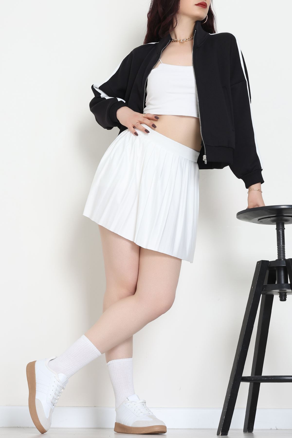 3 İp Şardonlu Sweatshırt Siyah - 21954.200.