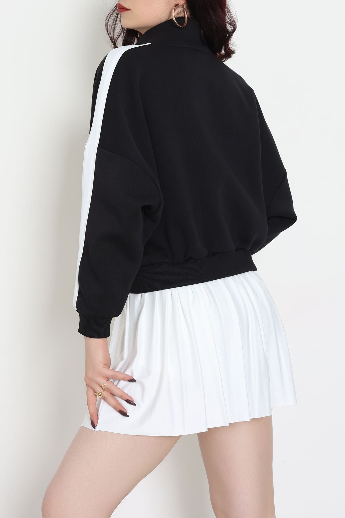 3 İp Şardonlu Sweatshırt Siyah - 21954.200.