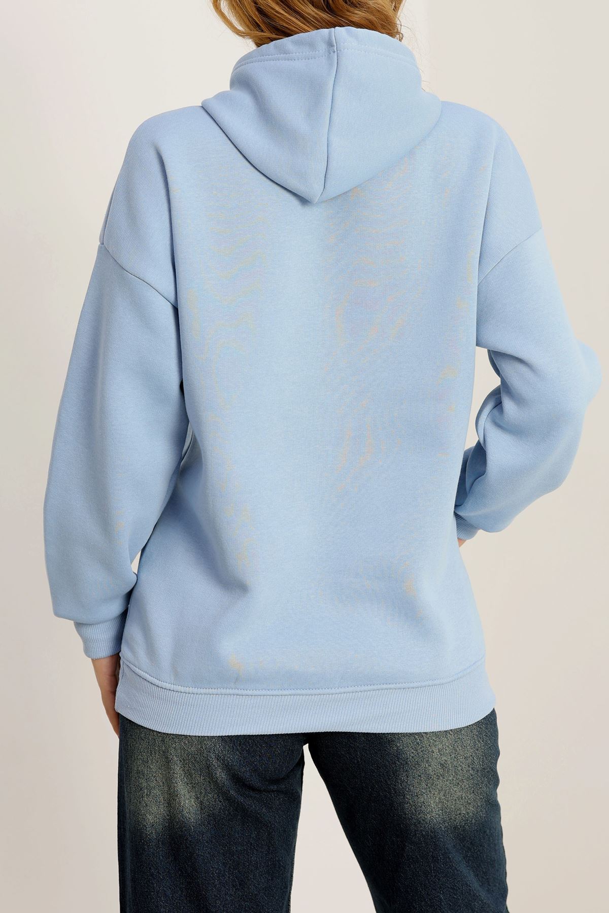 3 İplik Kanguru Cepli Kapşonlu Sweat Bebemavisaks - 42257.1878.