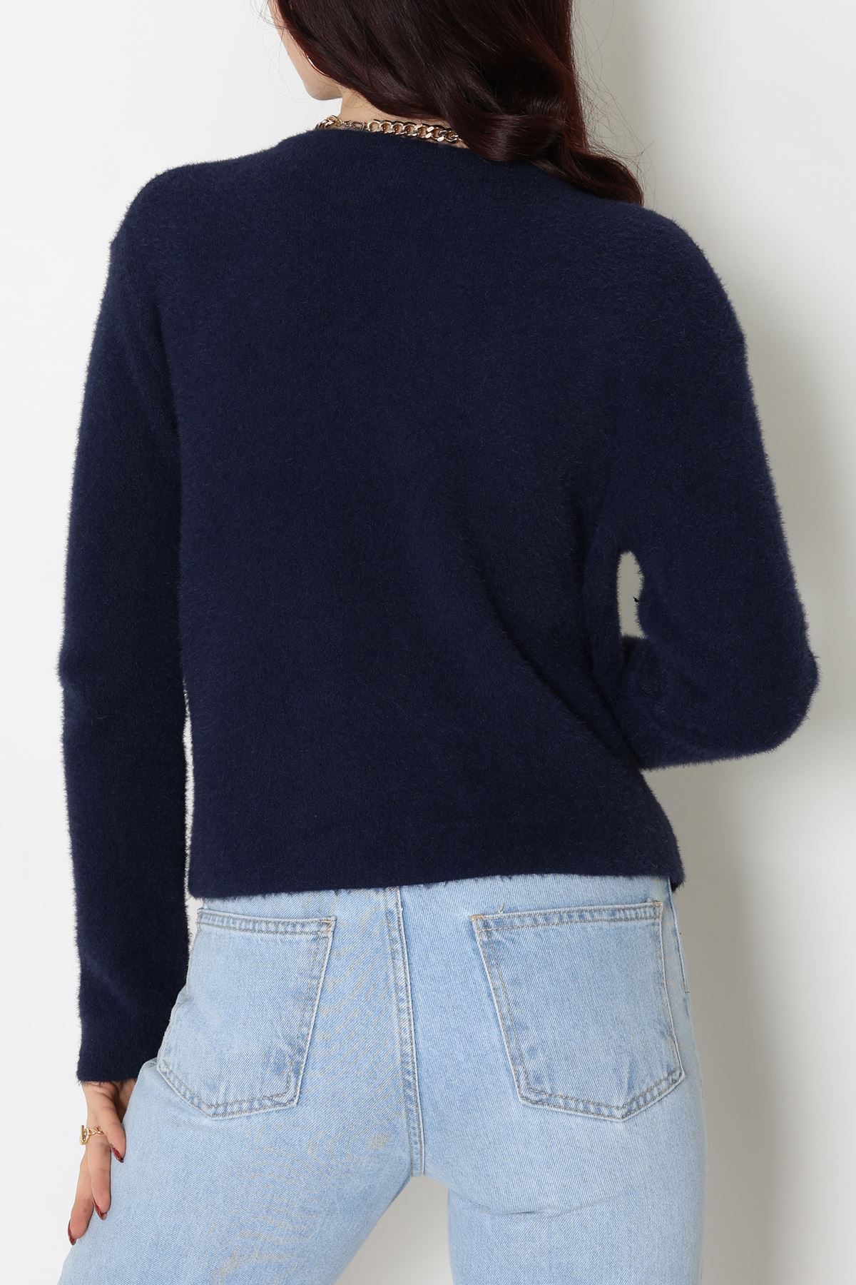 Yumuşak Dokulu Hırka Lacivert - 70884.1765.