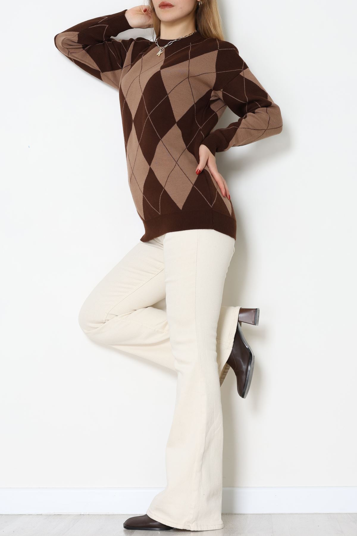 Etnik Desen Triko Kahvemocha - 3027.1577.