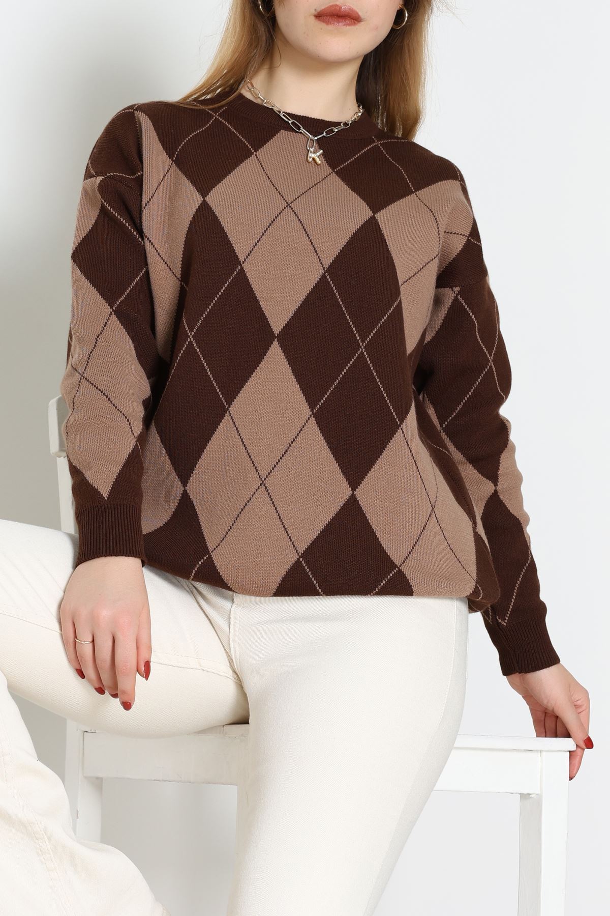 Etnik Desen Triko Kahvemocha - 3027.1577.