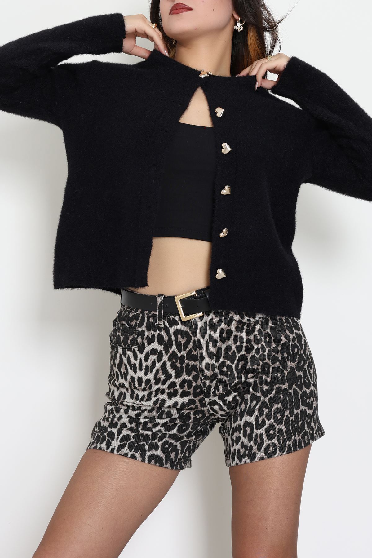 Yumuşak Dokulu Hırka Siyah - 70884.1765.