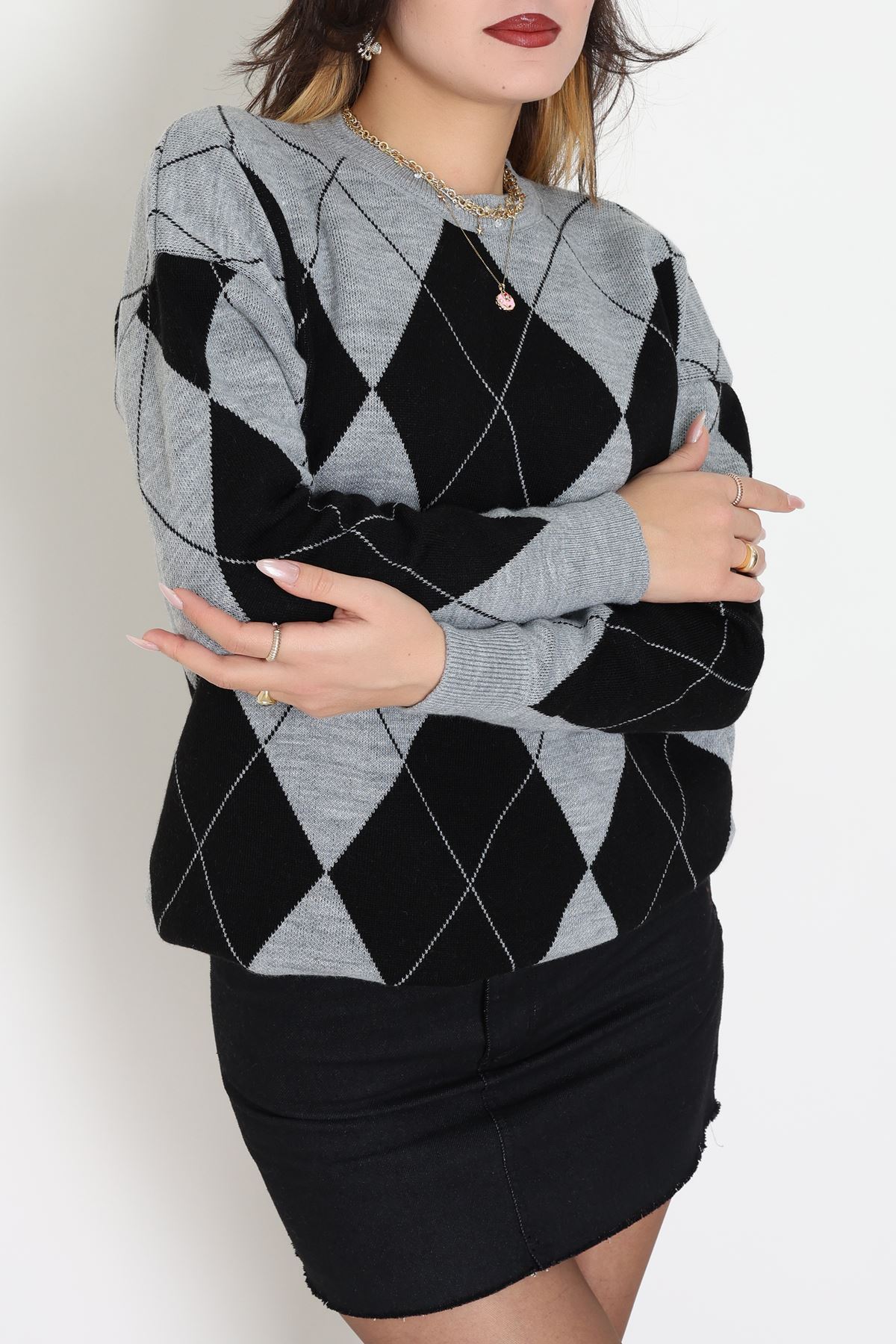 Etnik Desen Triko Grisiyah - 3027.1577.