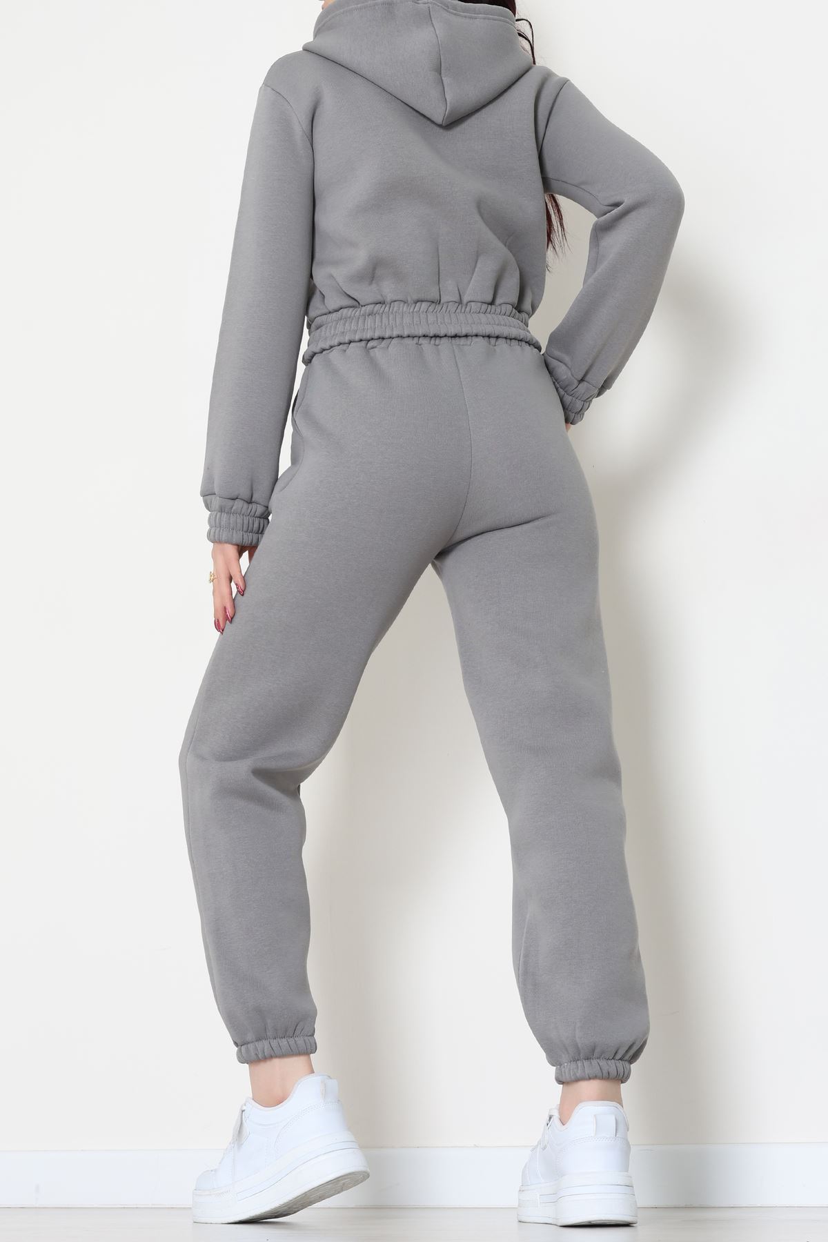 3 İplik Crop Eşofman Takımı Antrasit - 50913.1878.