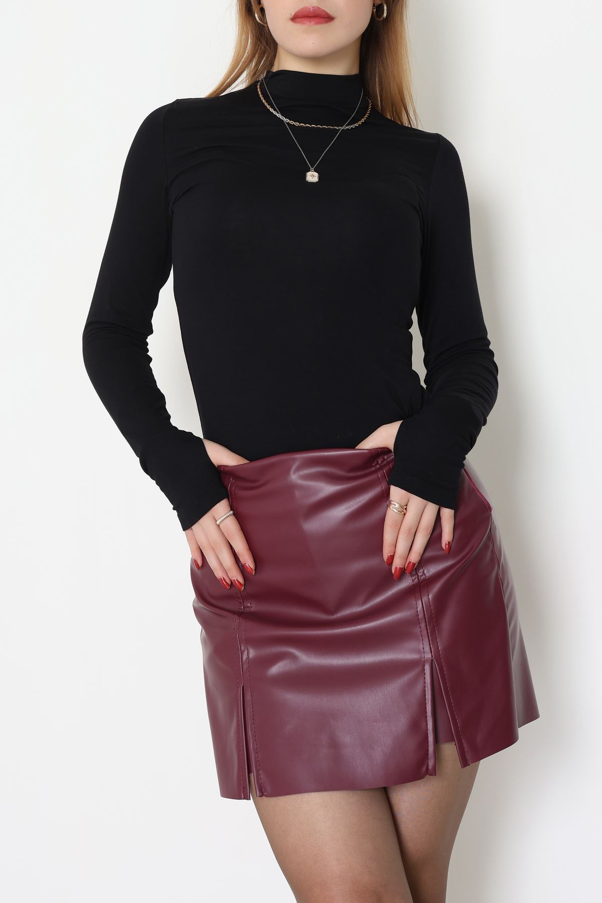 Parmak Geçmeli Bluz Siyah - 21756.200.