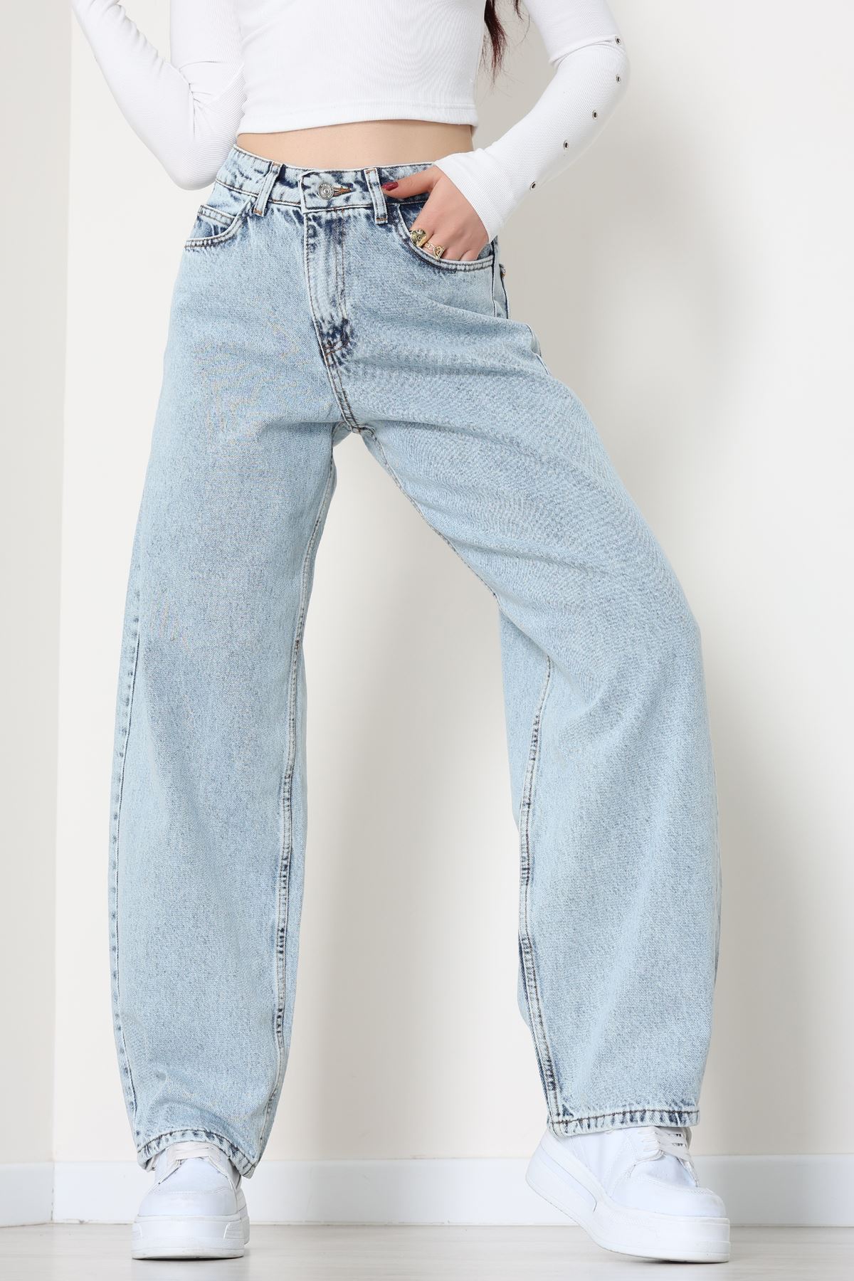 Tokalı Baggy Kot Pantolon Karyıkama - 31581.1184.