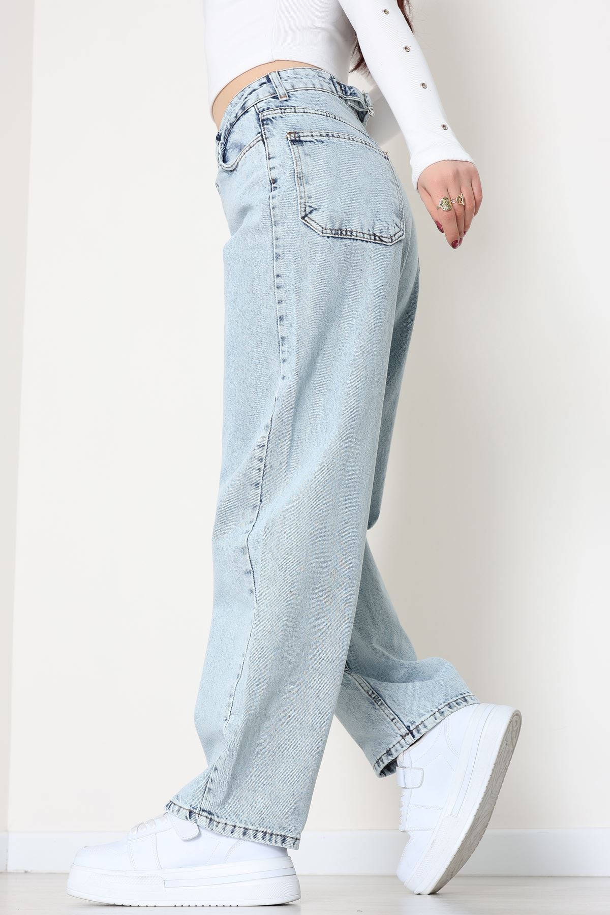 Tokalı Baggy Kot Pantolon Karyıkama - 31581.1184.