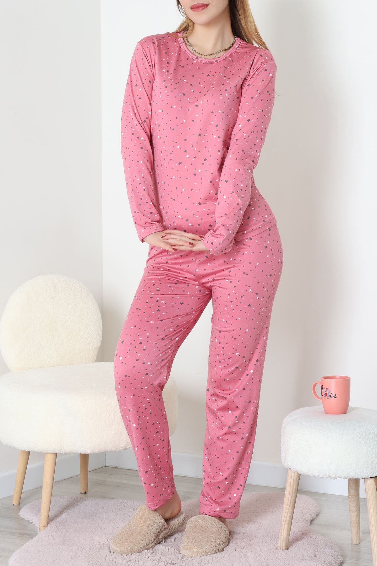 Sandy Alt Üst Aynı Pijama Takımı Pembeyıldız - 52166.1048.