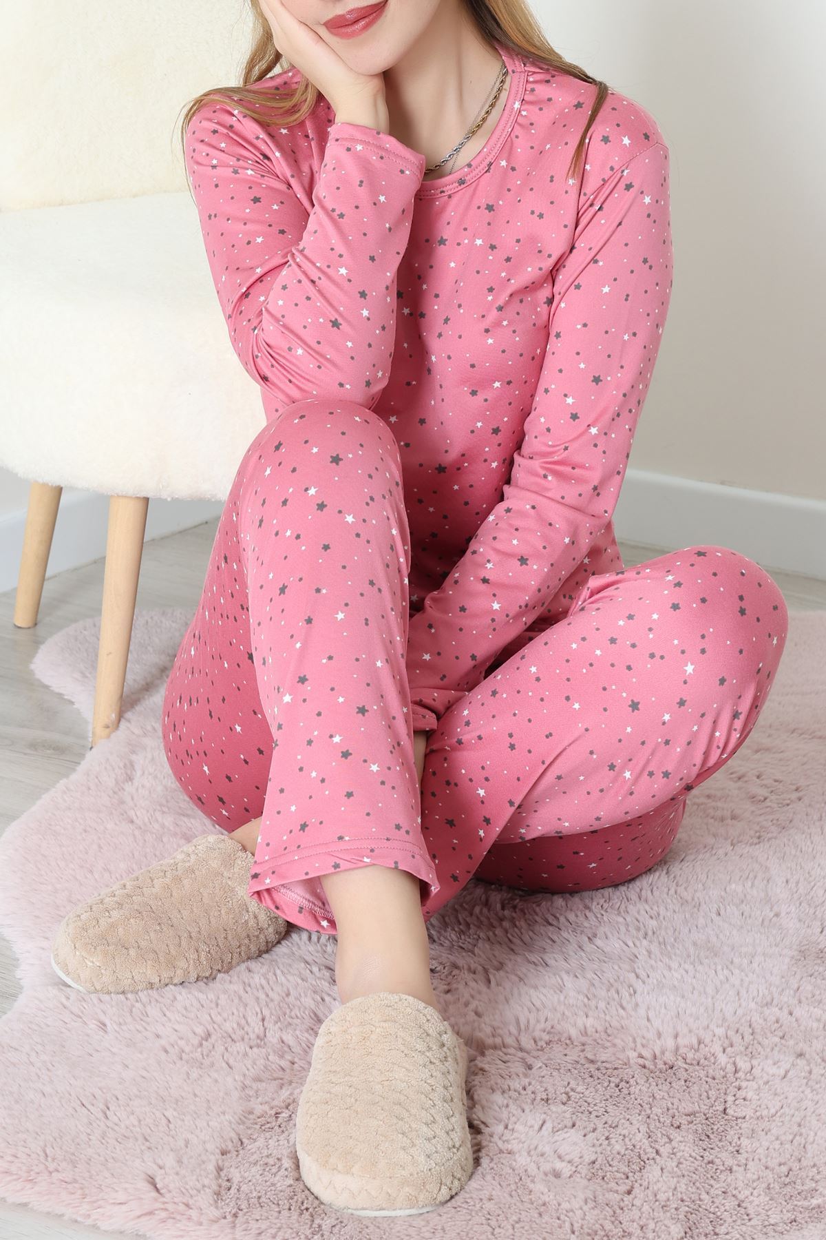 Sandy Alt Üst Aynı Pijama Takımı Pembeyıldız - 52166.1048.