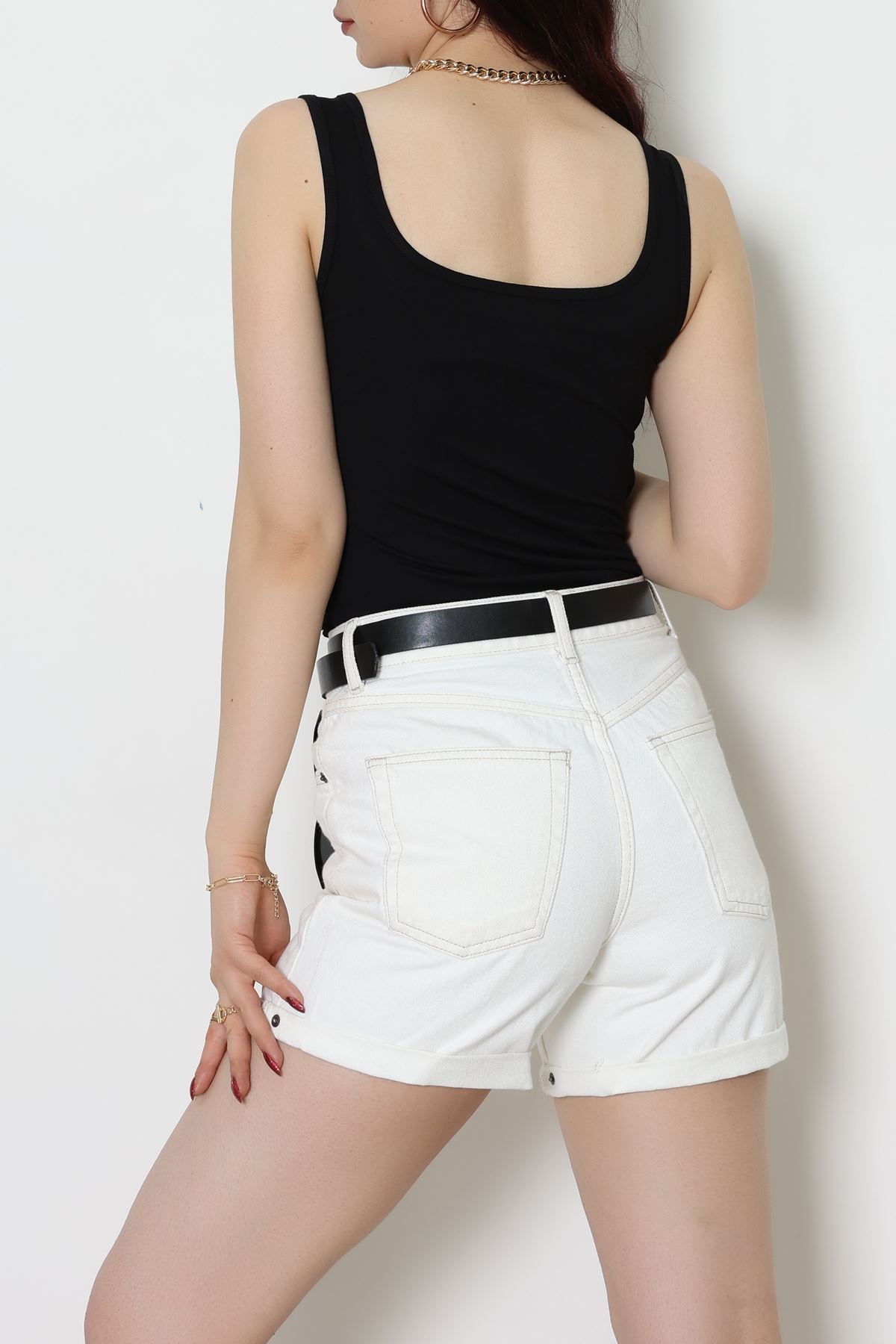 Viskon Kare Yaka Çıtçıtlı Body Siyah - 70882.2127.