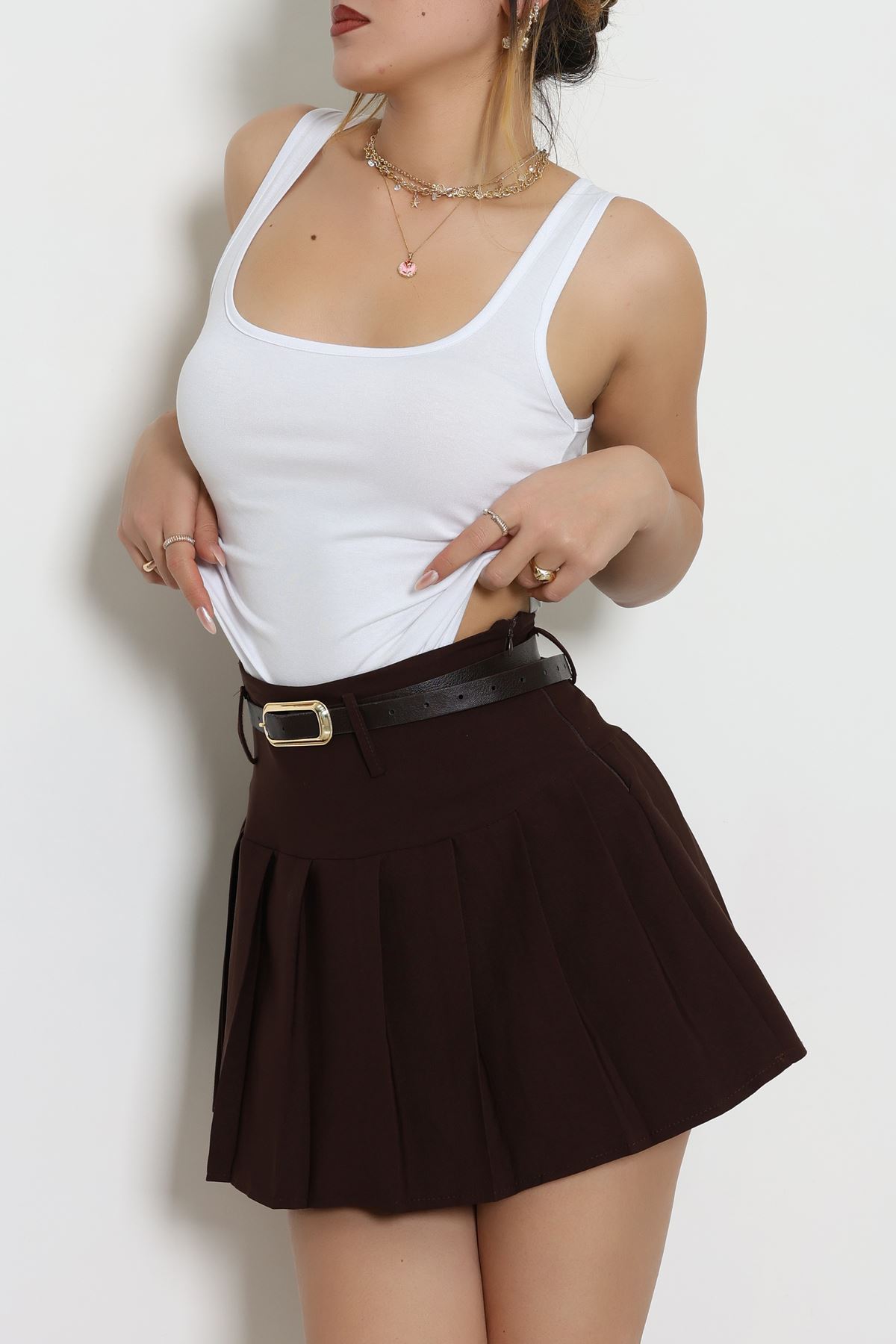 Viskon Kare Yaka Çıtçıtlı Body Beyaz - 70882.2127.