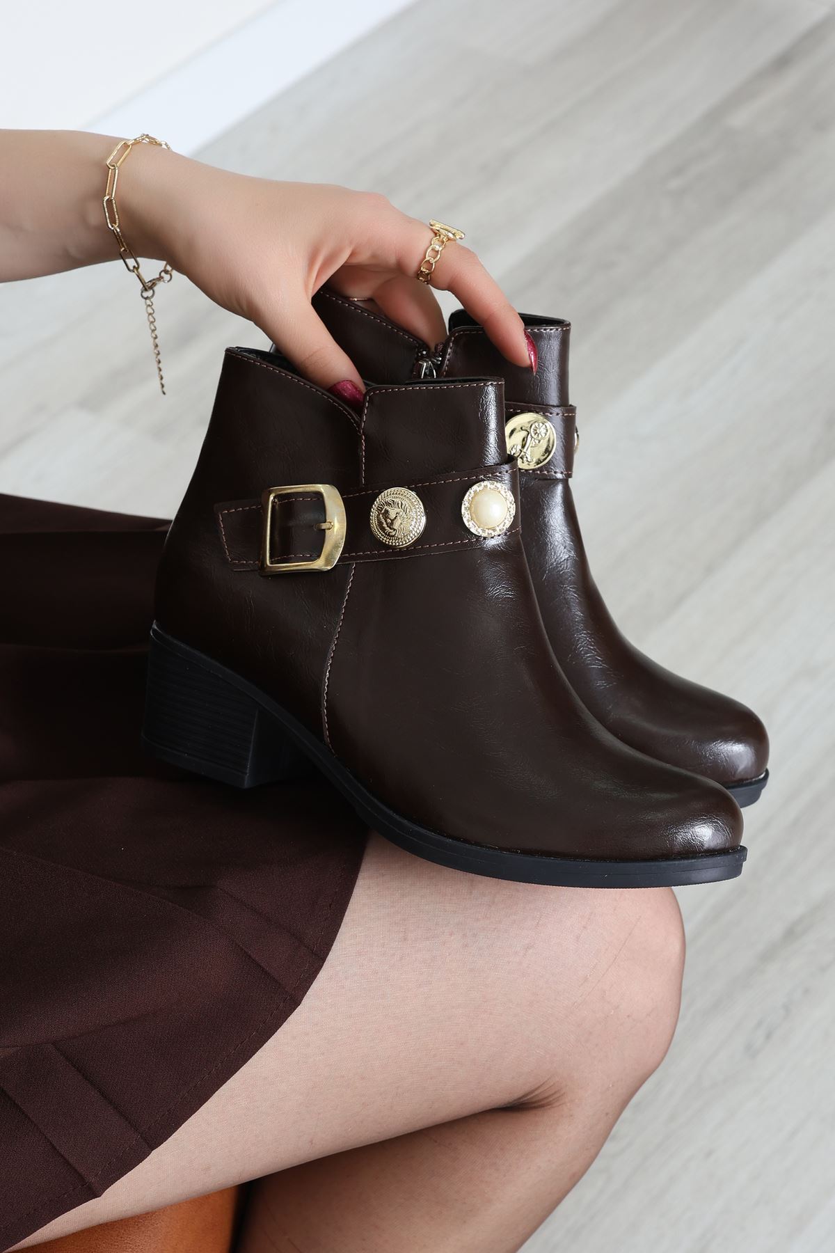 5 Cm Topuklu Bot Kahvederi - 32592.264.