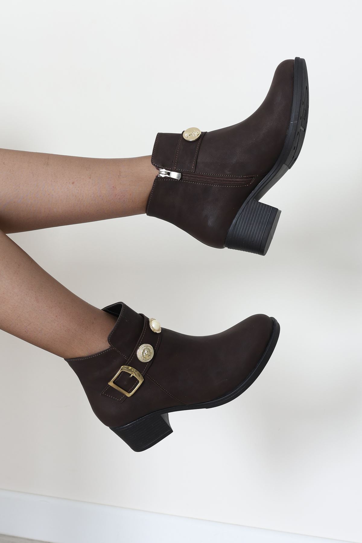 5 Cm Topuklu Bot Kahvesüet - 32592.264.