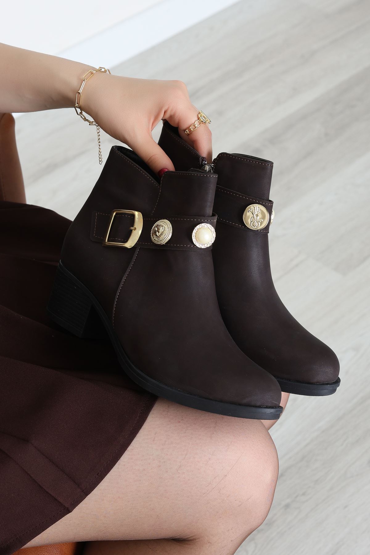 5 Cm Topuklu Bot Kahvesüet - 32592.264.