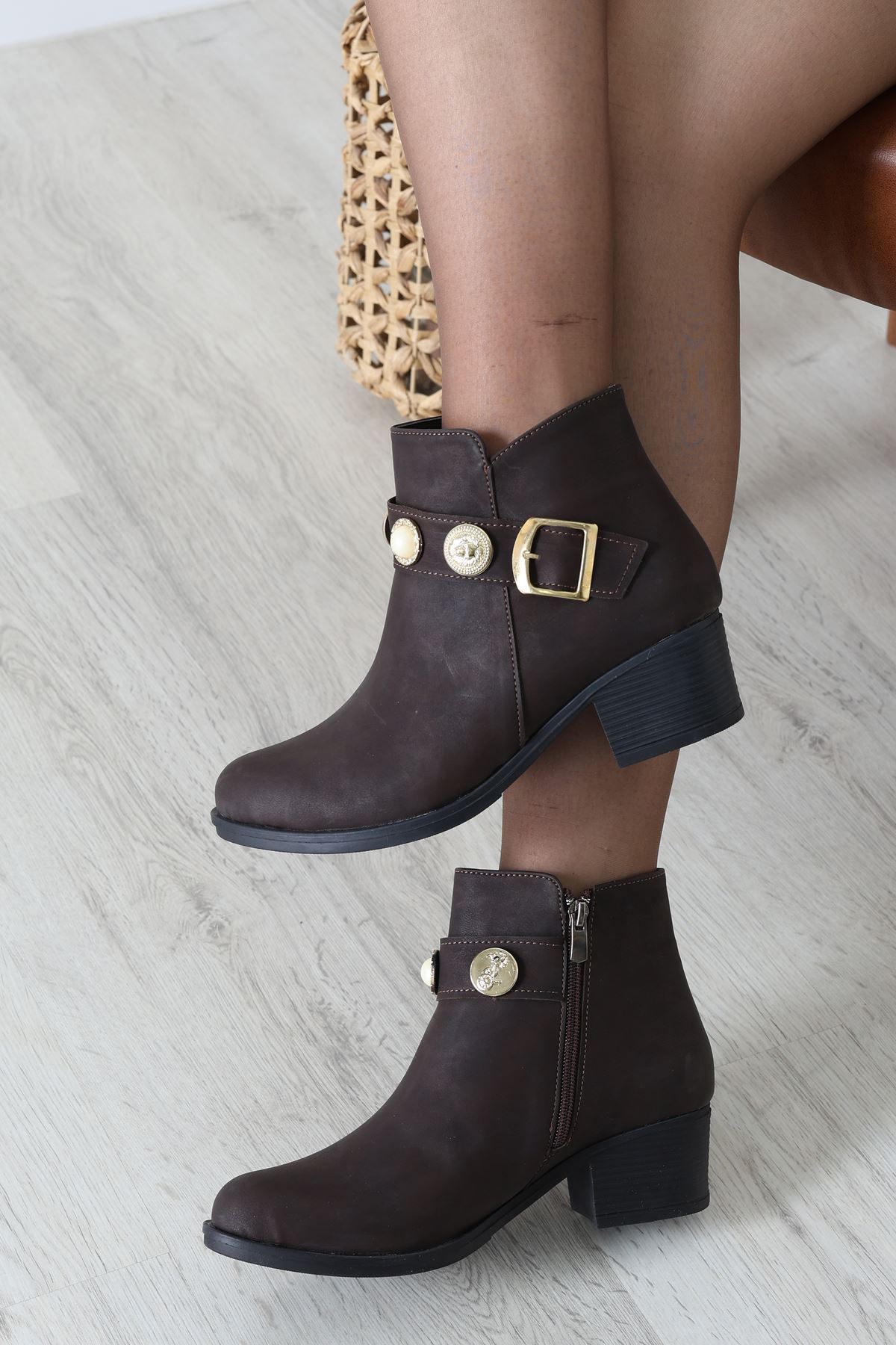 5 Cm Topuklu Bot Kahvesüet - 32592.264.