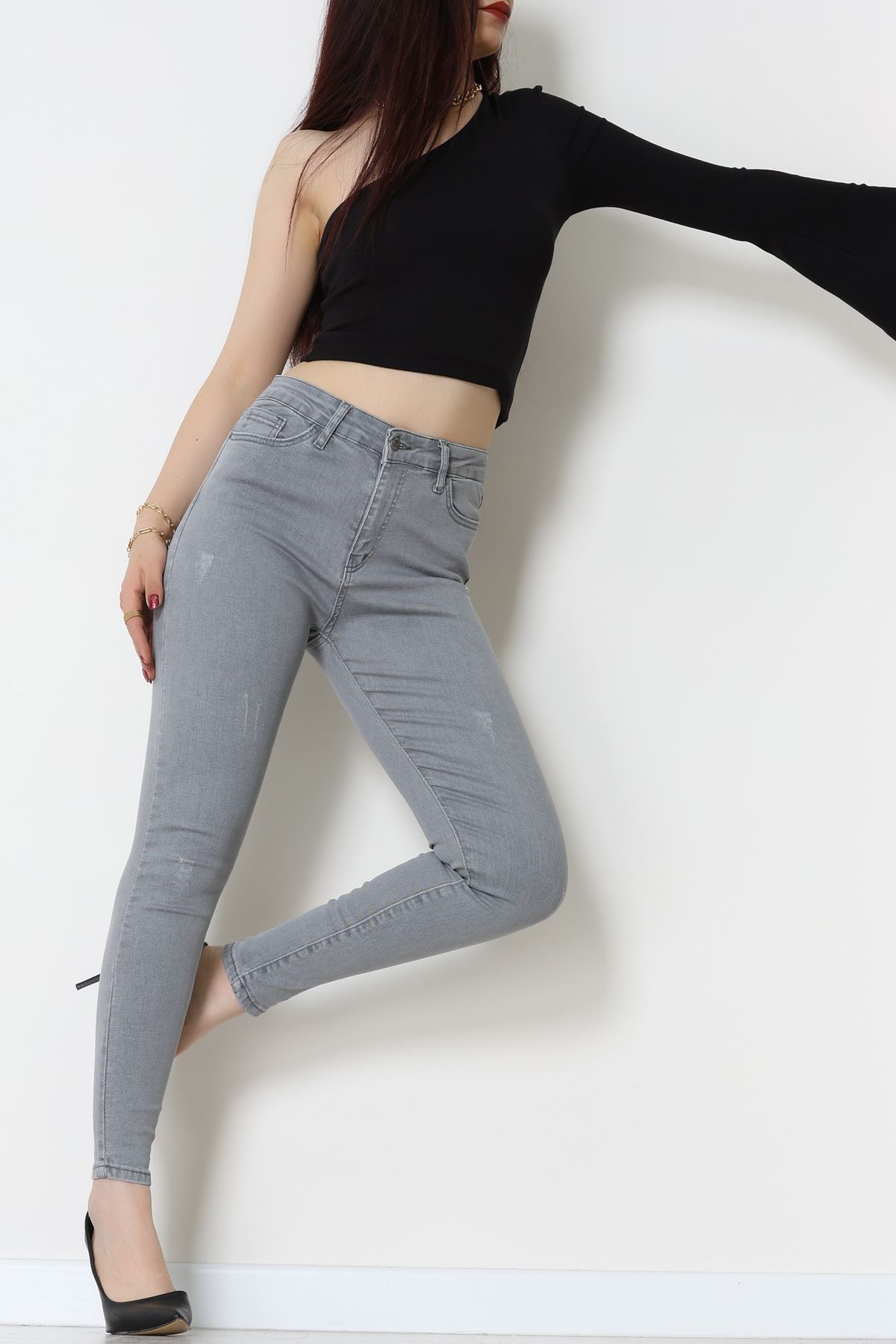 Dar Paça Kot Pantolon Gray - 42902.2128.