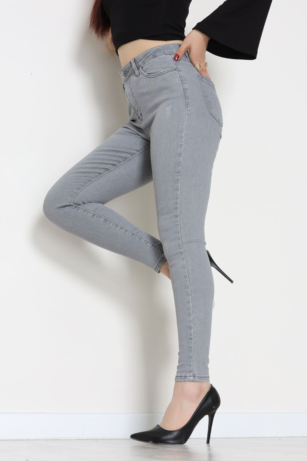 Dar Paça Kot Pantolon Gray - 42902.2128.