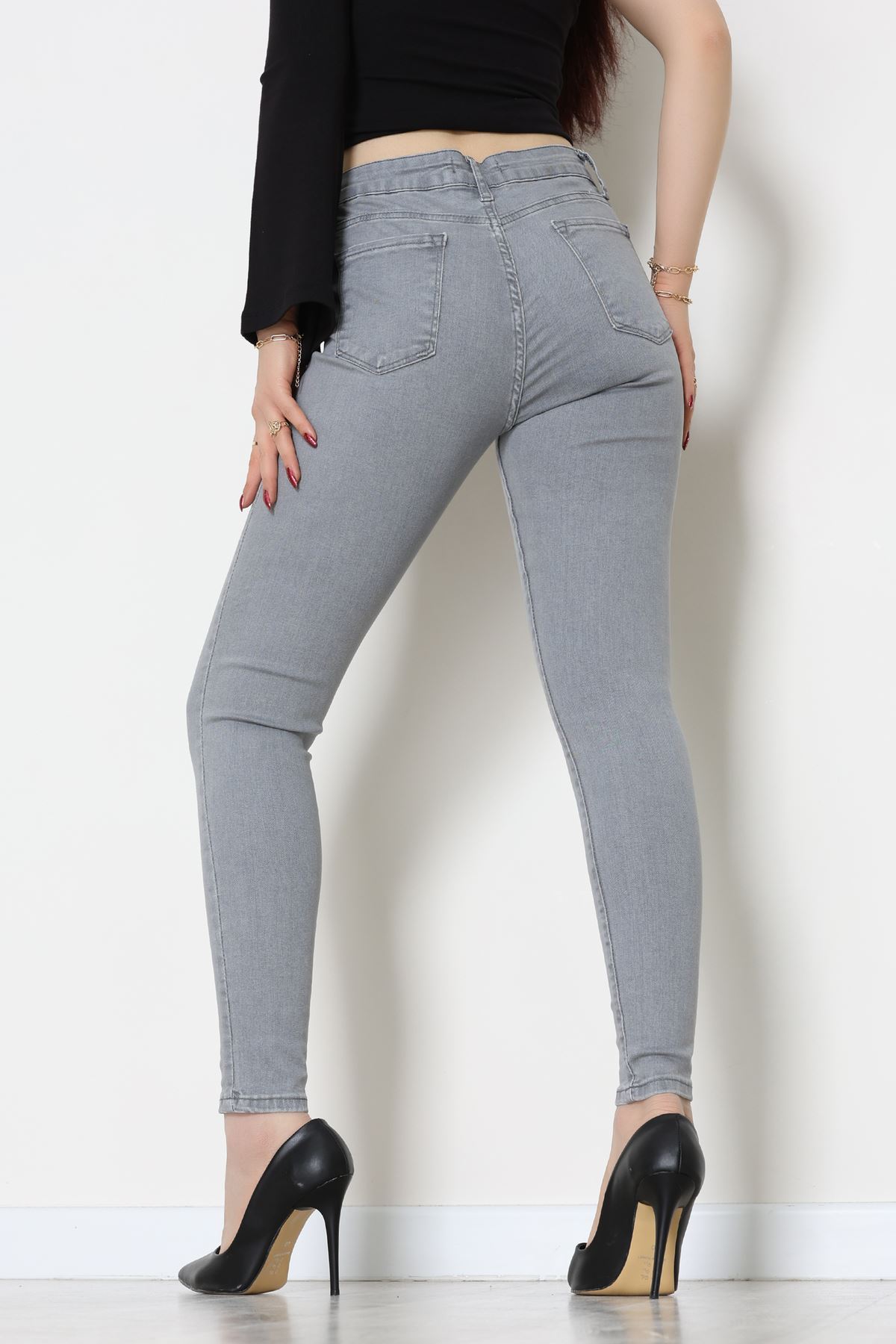 Dar Paça Kot Pantolon Gray - 42902.2128.