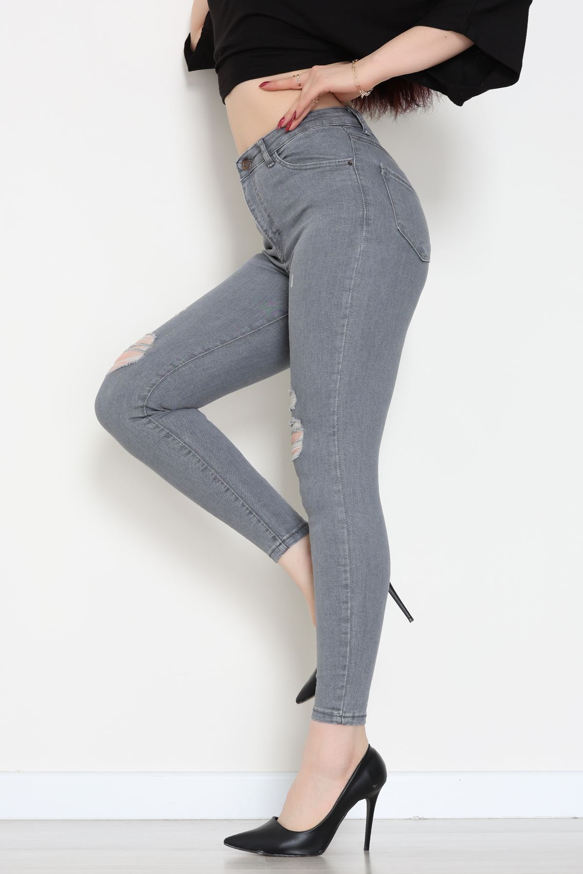 Dar Paça Kot Pantolon Gray1 - 42901.2128.