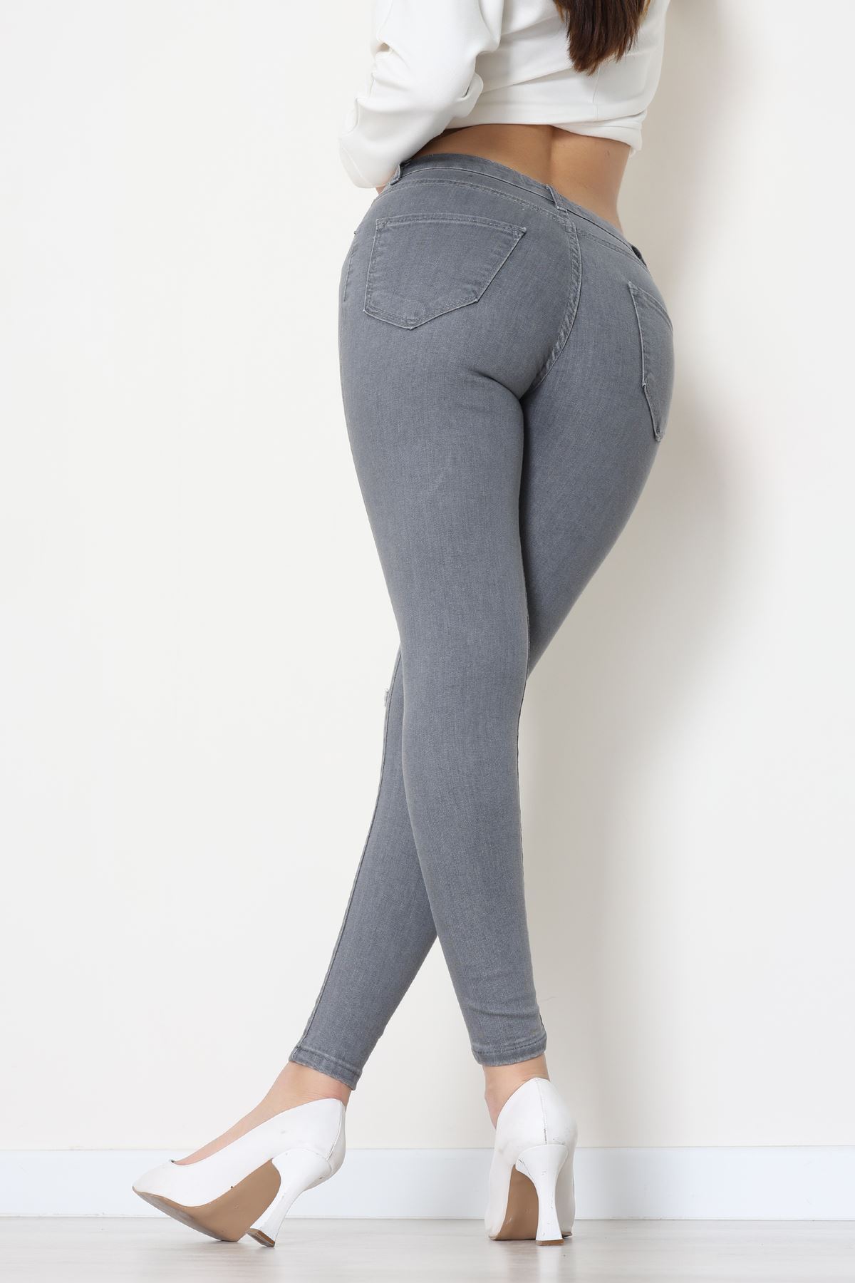 Dar Paça Kot Pantolon Gray - 42901.2128.