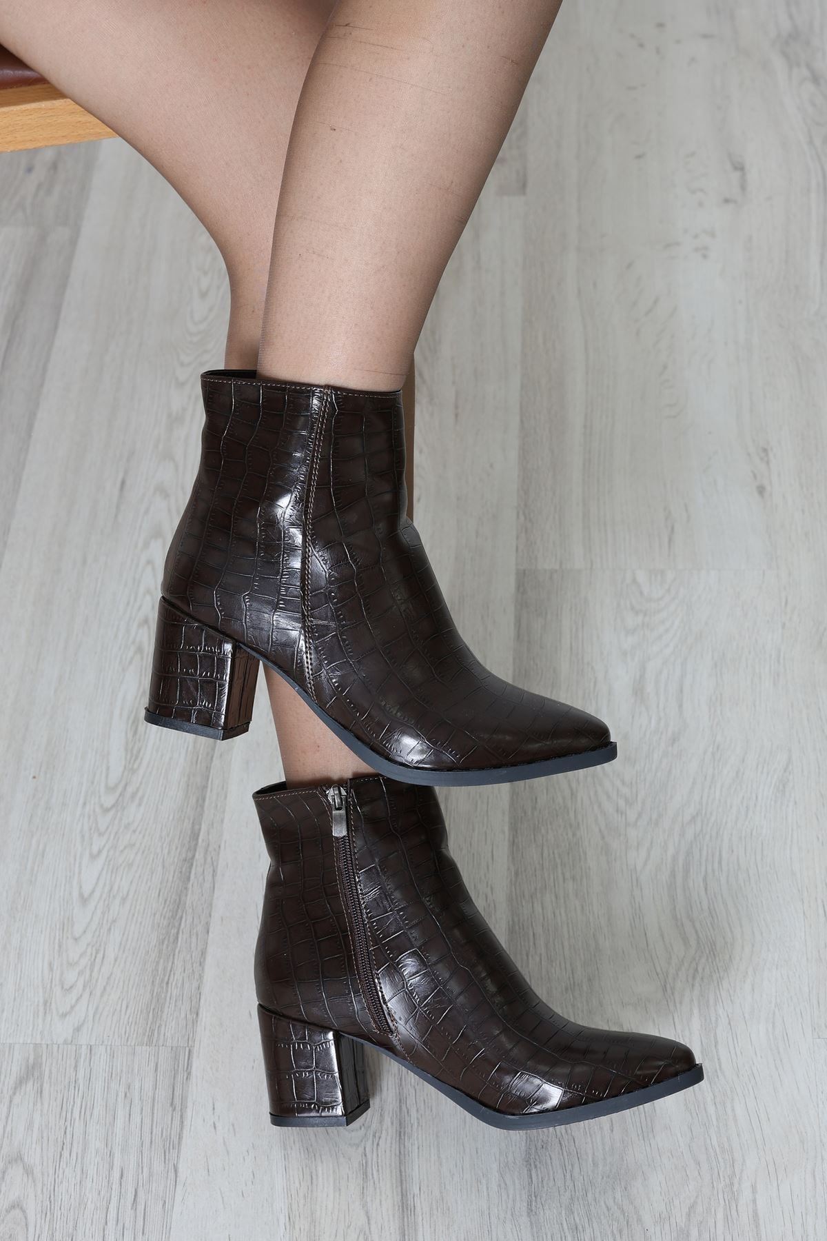 6 Cm Topuklu Bot Krokokahve - 32575.264.