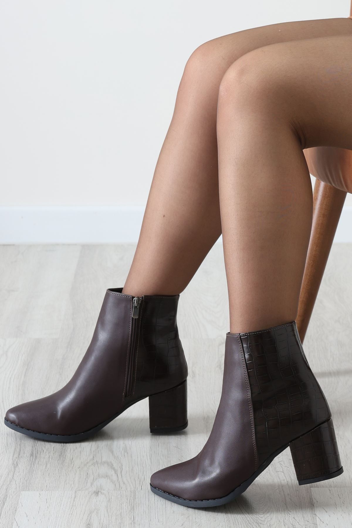 6 Cm Topuklu Bot Kahvederi - 32575.264.