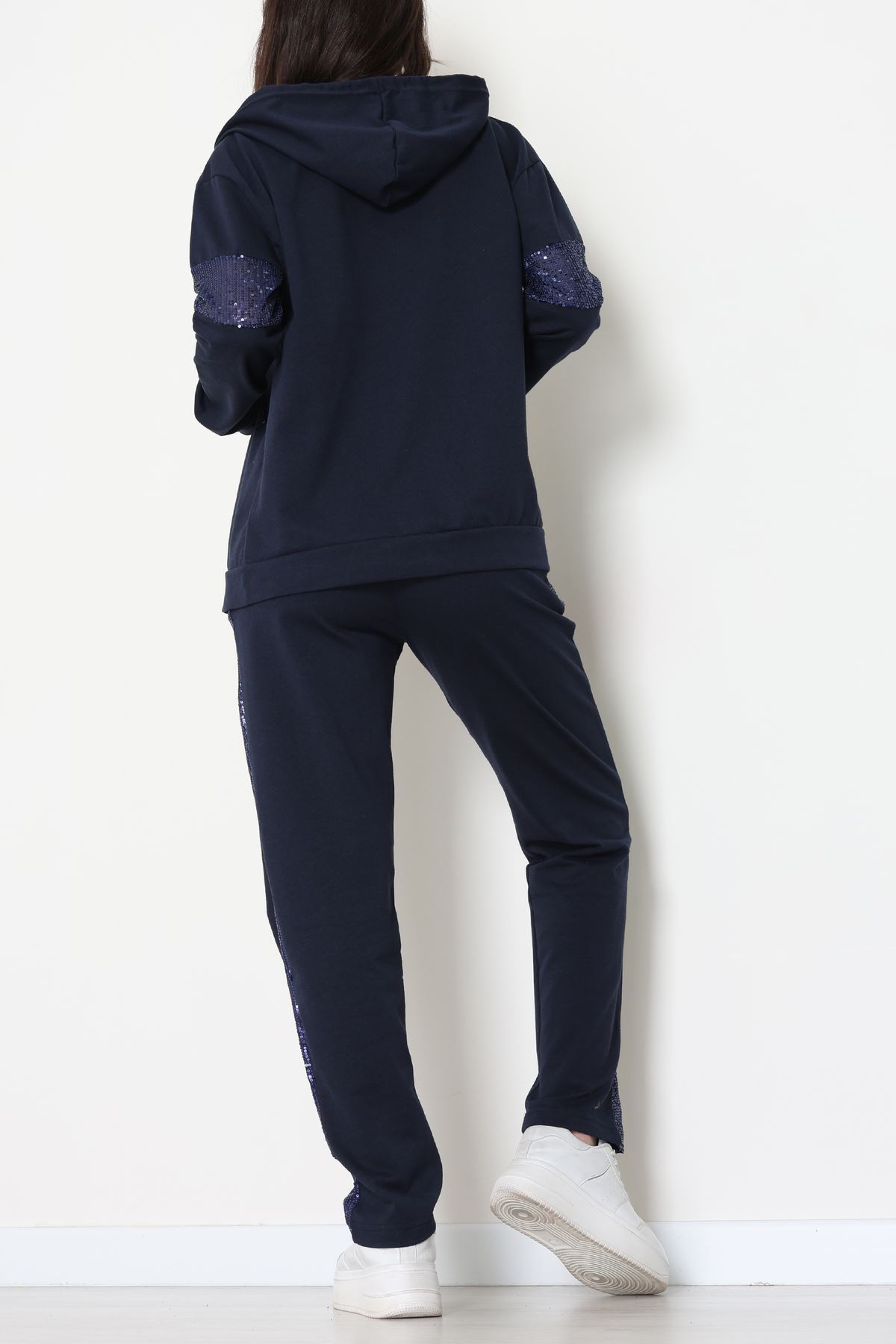 Pul Garnili 2 İplik Eşofman Takımı Lacivert - 50800.1857.