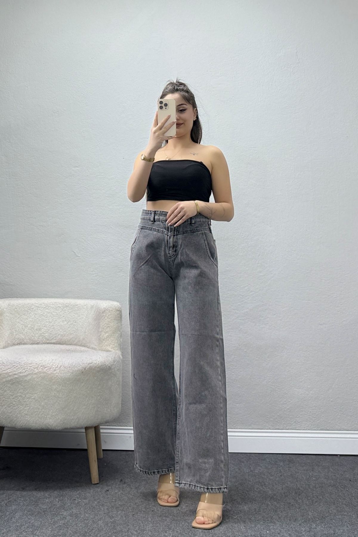 Palazzo Kot Pantolon Gri - 31847.2121.