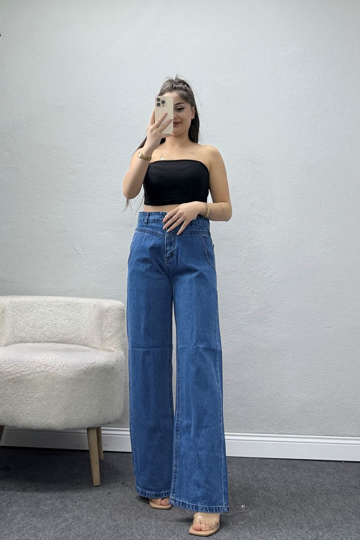 Palazzo Kot Pantolon Mavi - 31847.2121.