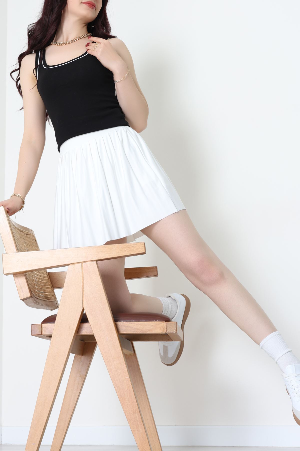 Biye Garnili Kare Yaka Atlet Siyah - 21870.200.