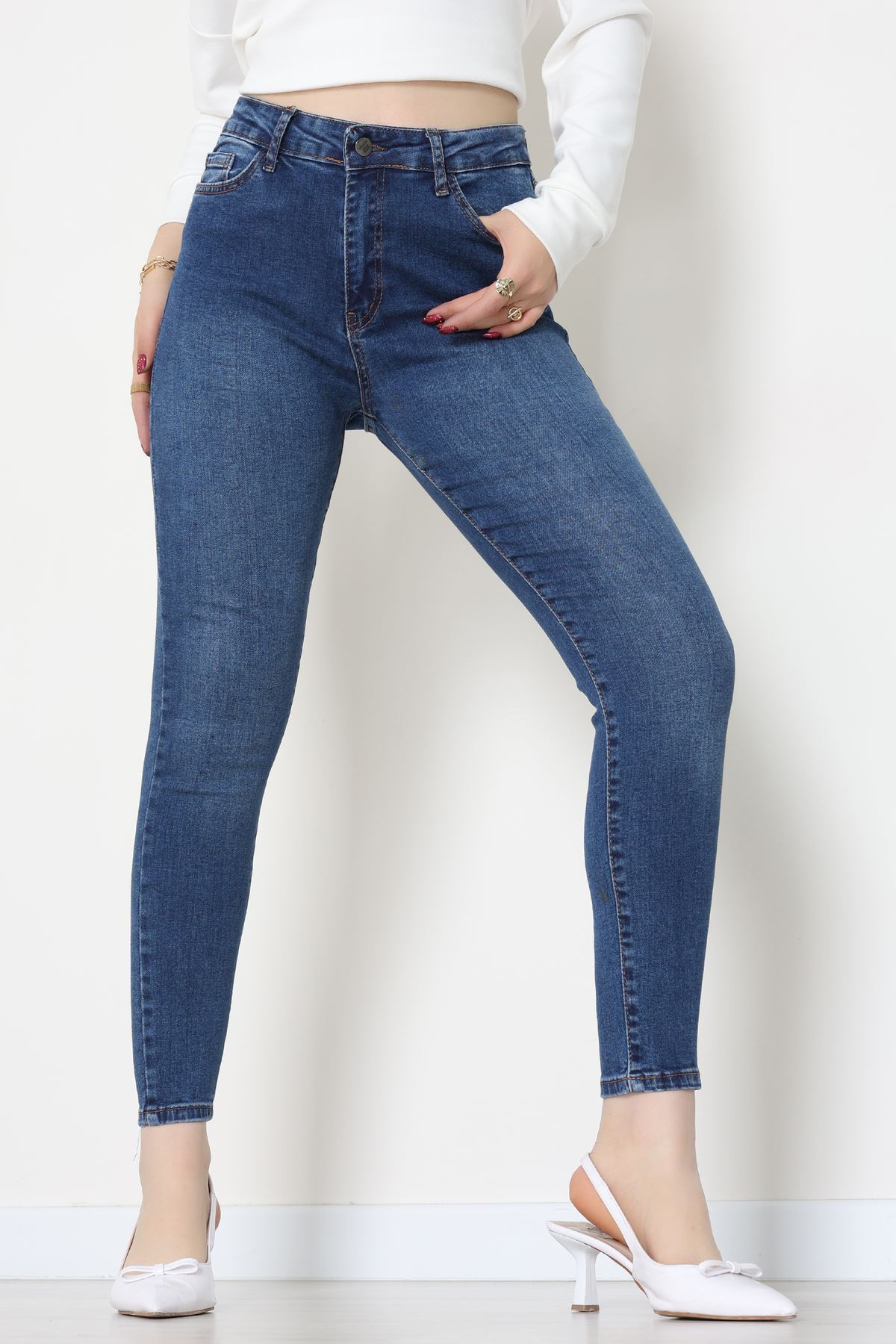 Dar Paça Kot Pantolon Koyumavi - 42900.2128.