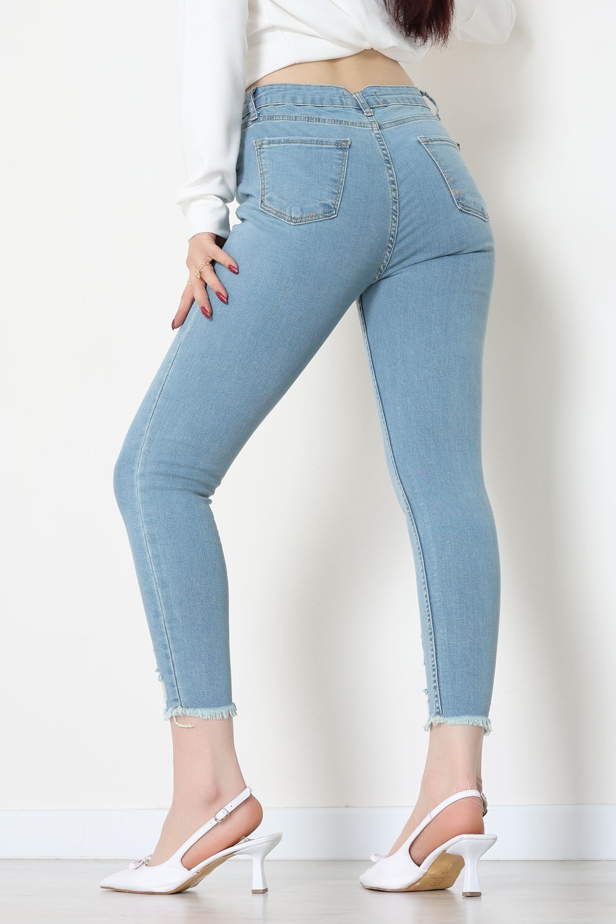 Dar Paça Kot Pantolon Buzmavi - 42901.2128.