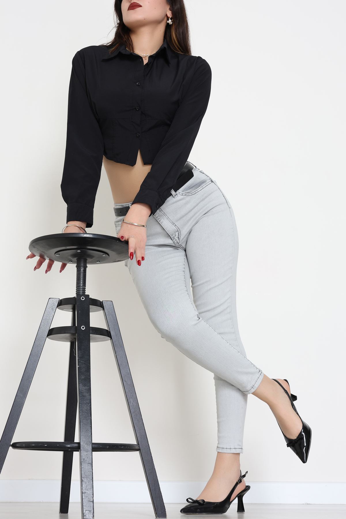 Dar Paça Kot Pantolon Gri - 42900.2128.