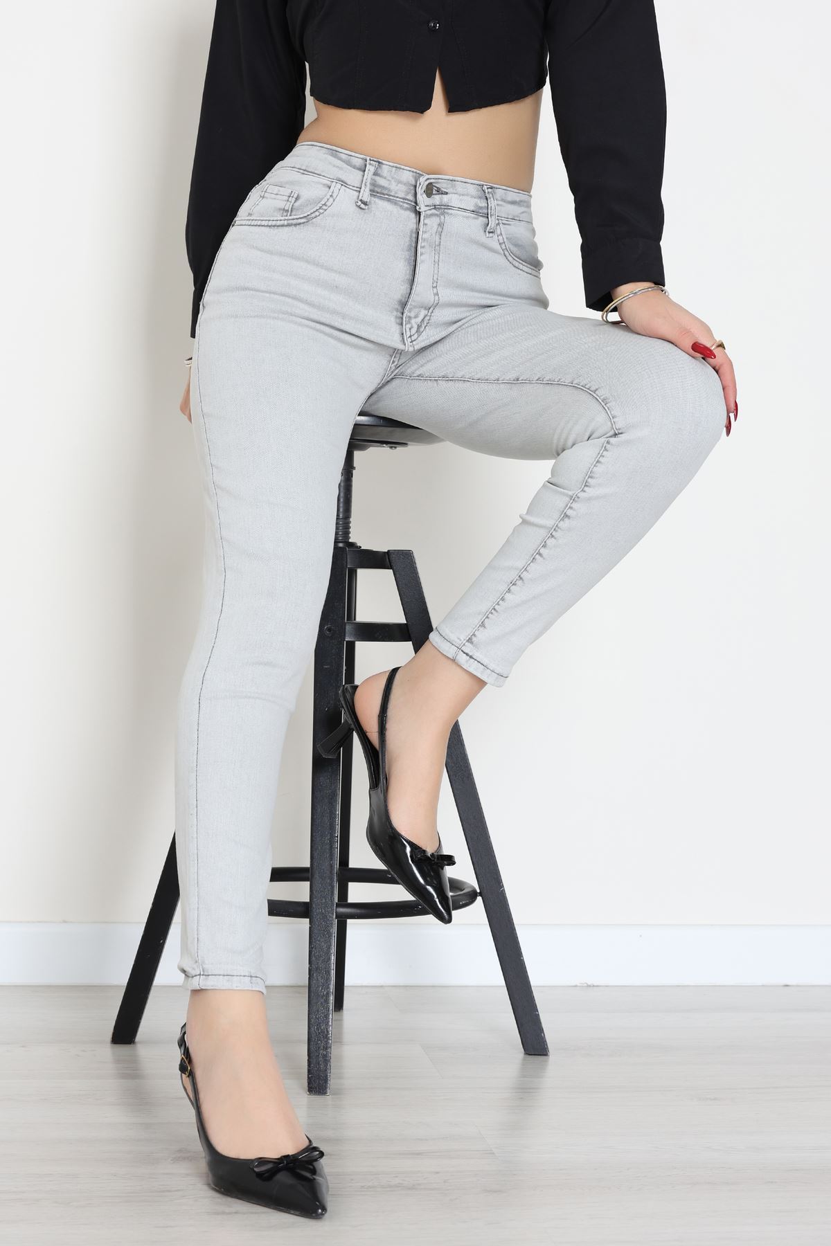 Dar Paça Kot Pantolon Gri - 42900.2128.