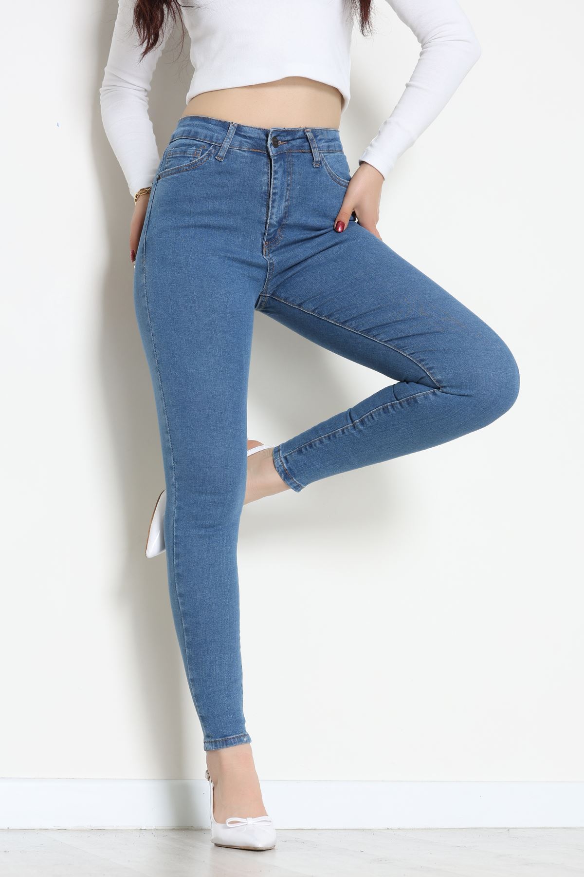 Dar Paça Kot Pantolon Mavi1 - 42901.2128.