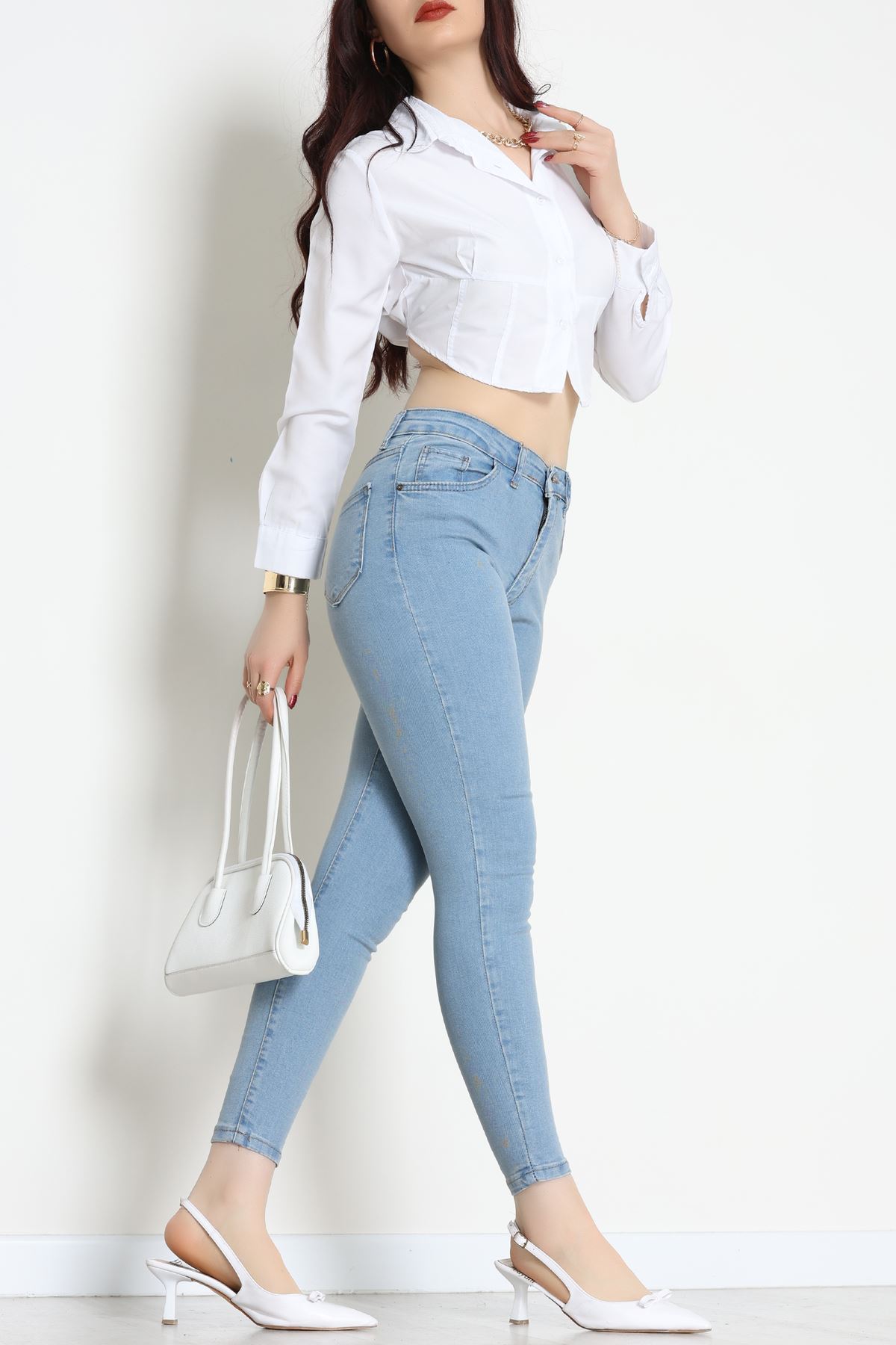 Dar Paça Kot Pantolon Mavi - 42901.2128.