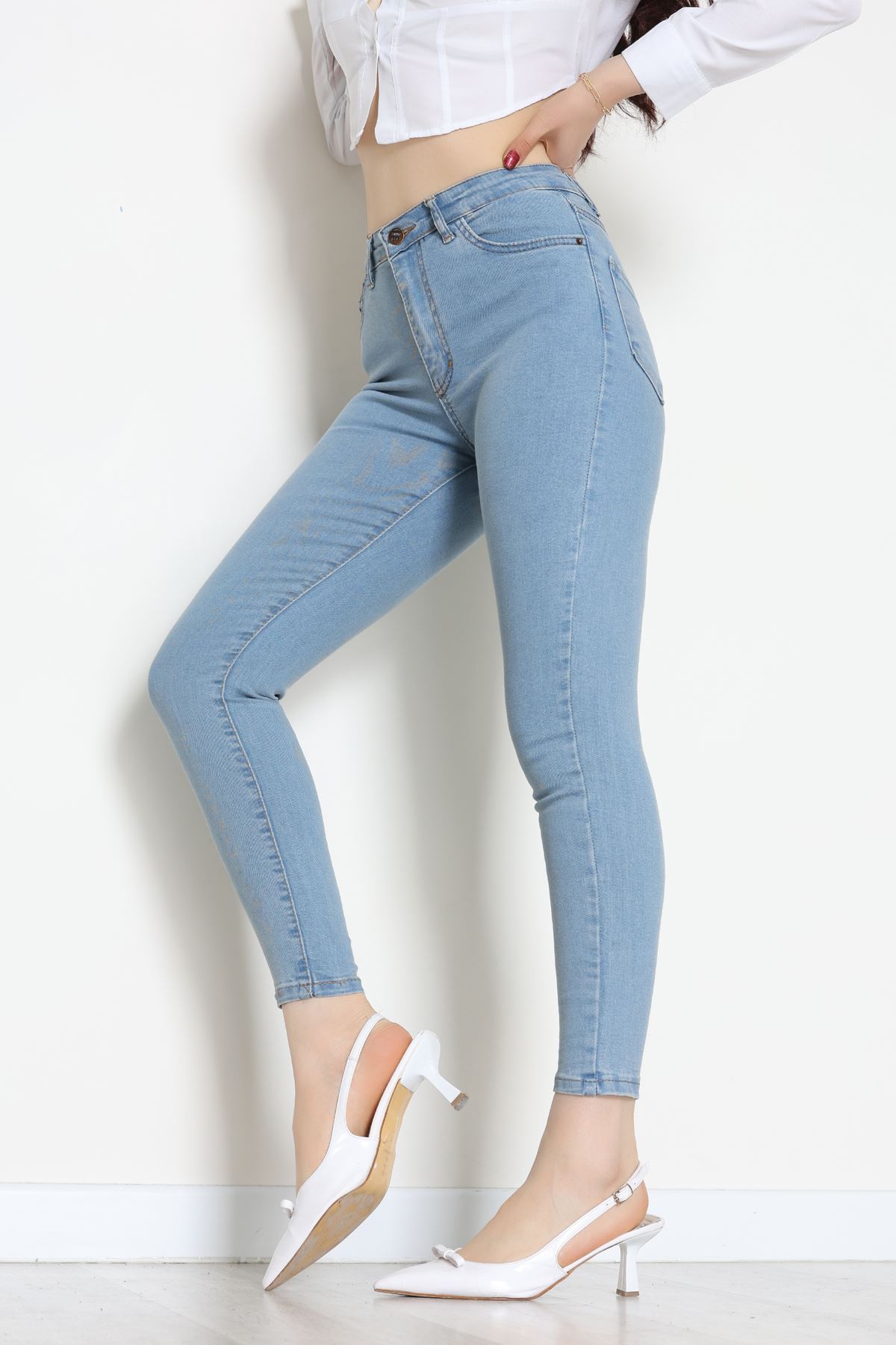 Dar Paça Kot Pantolon Mavi - 42901.2128.