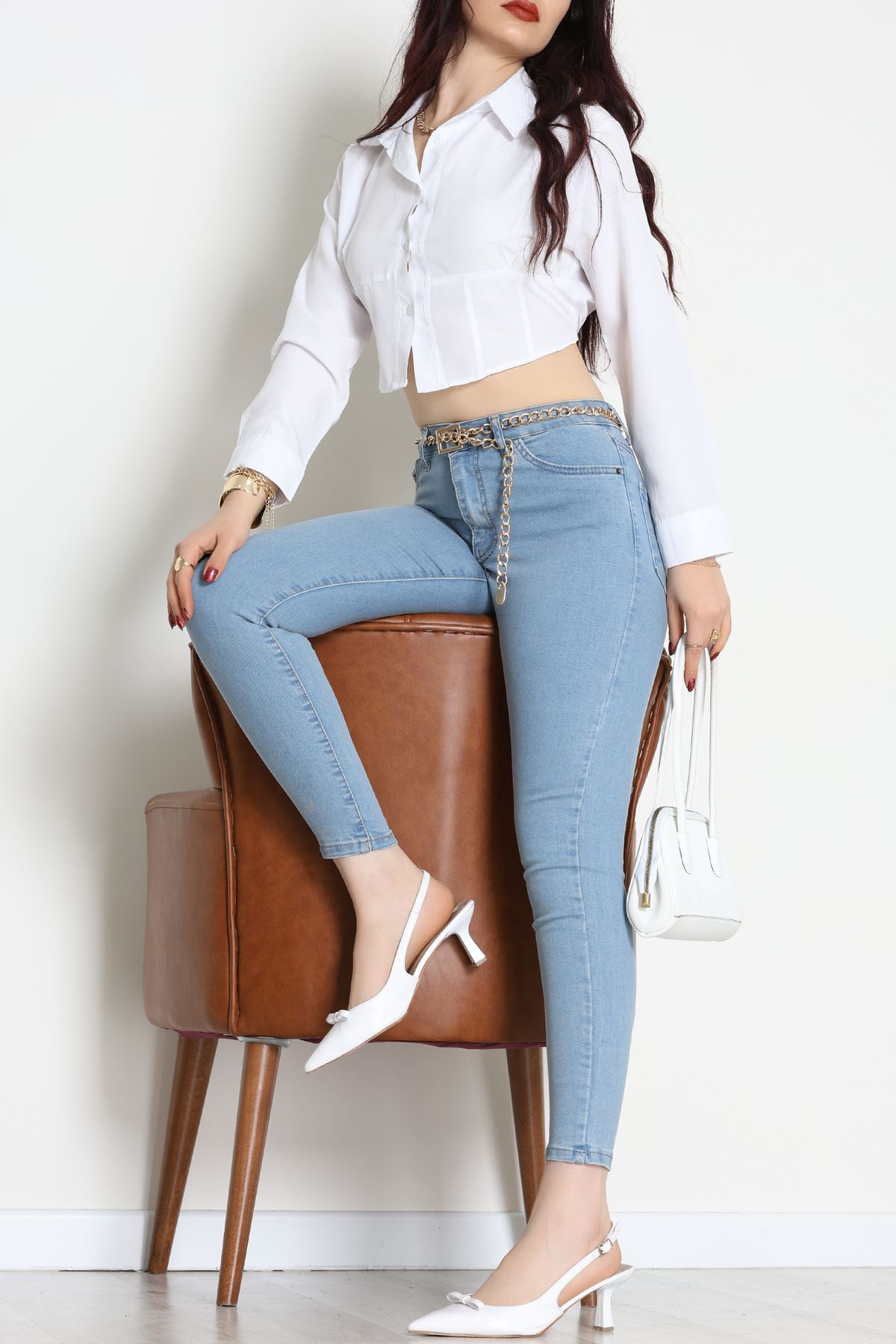 Dar Paça Kot Pantolon Mavi - 42901.2128.