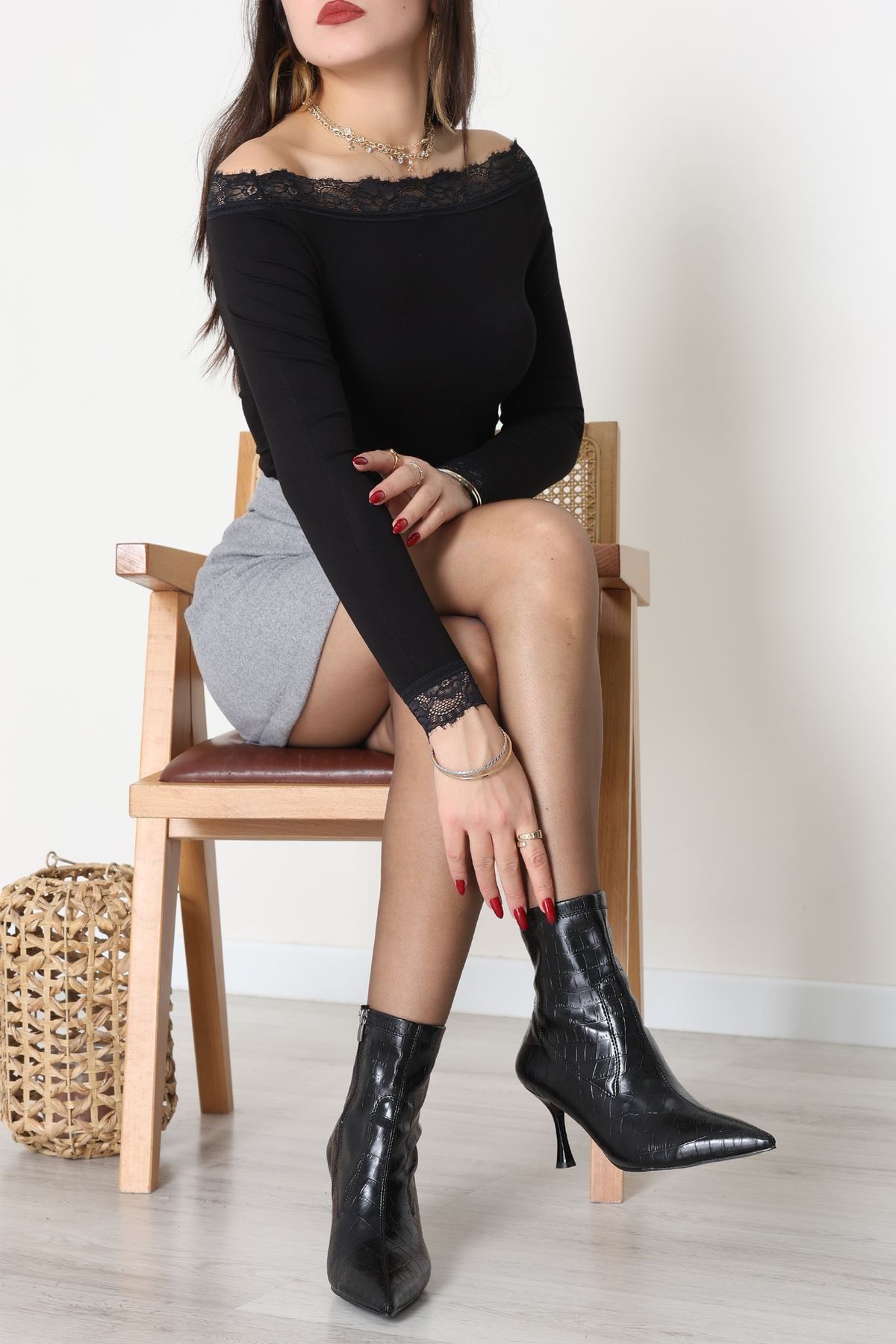 8 Cm Topuklu Bot Krokosiyah - 32570.264.