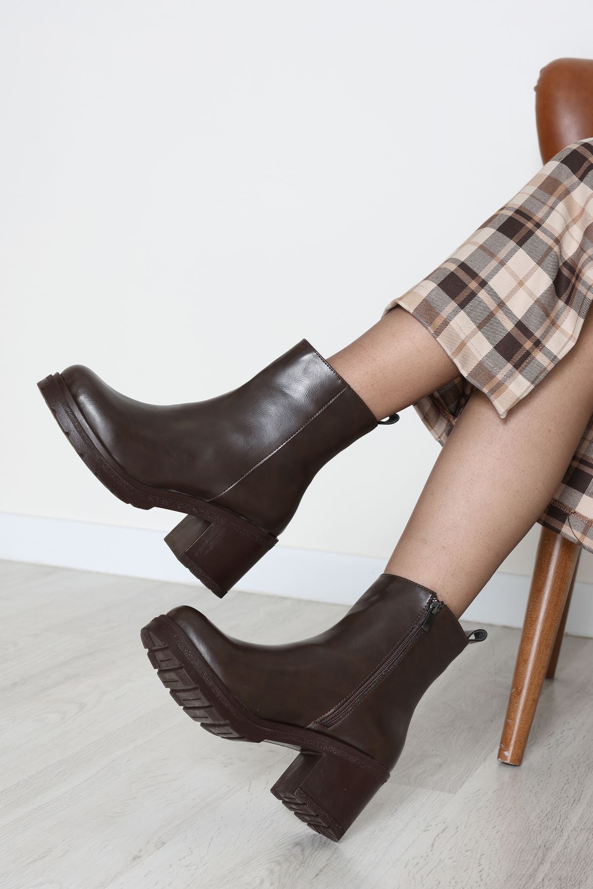 7 Cm Topuklu Bot Kahvederi - 32576.264.