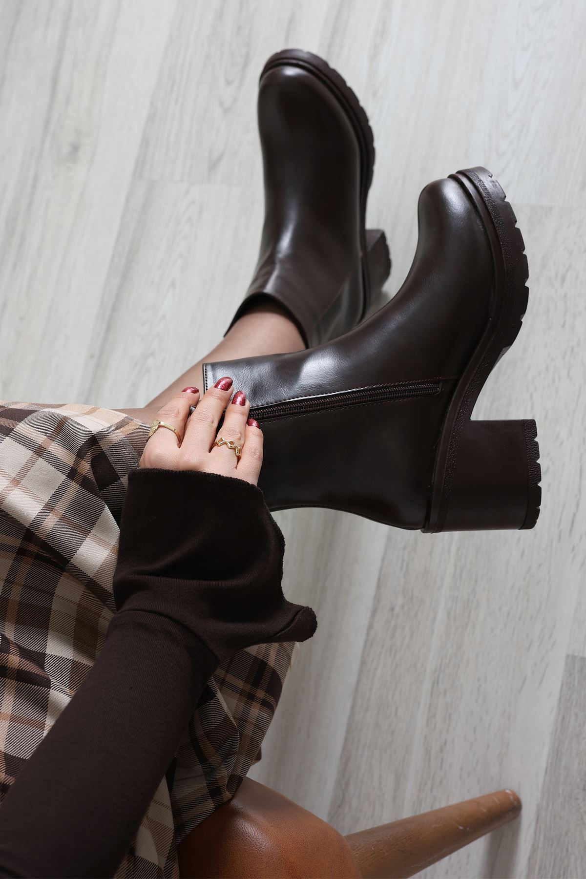 7 Cm Topuklu Bot Kahvederi - 32576.264.