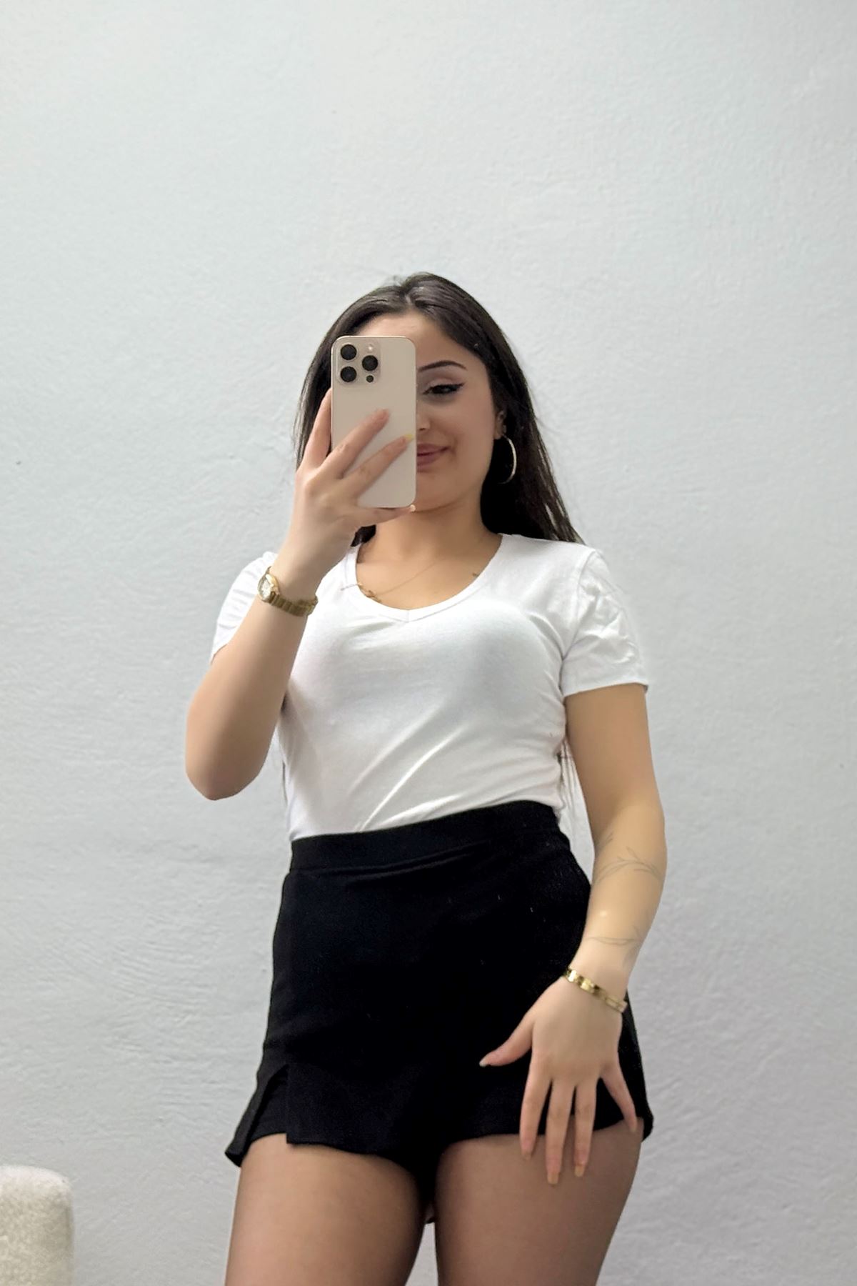 Viskon V Yaka Çıtçıtlı Body Beyaz - 3300.2127.