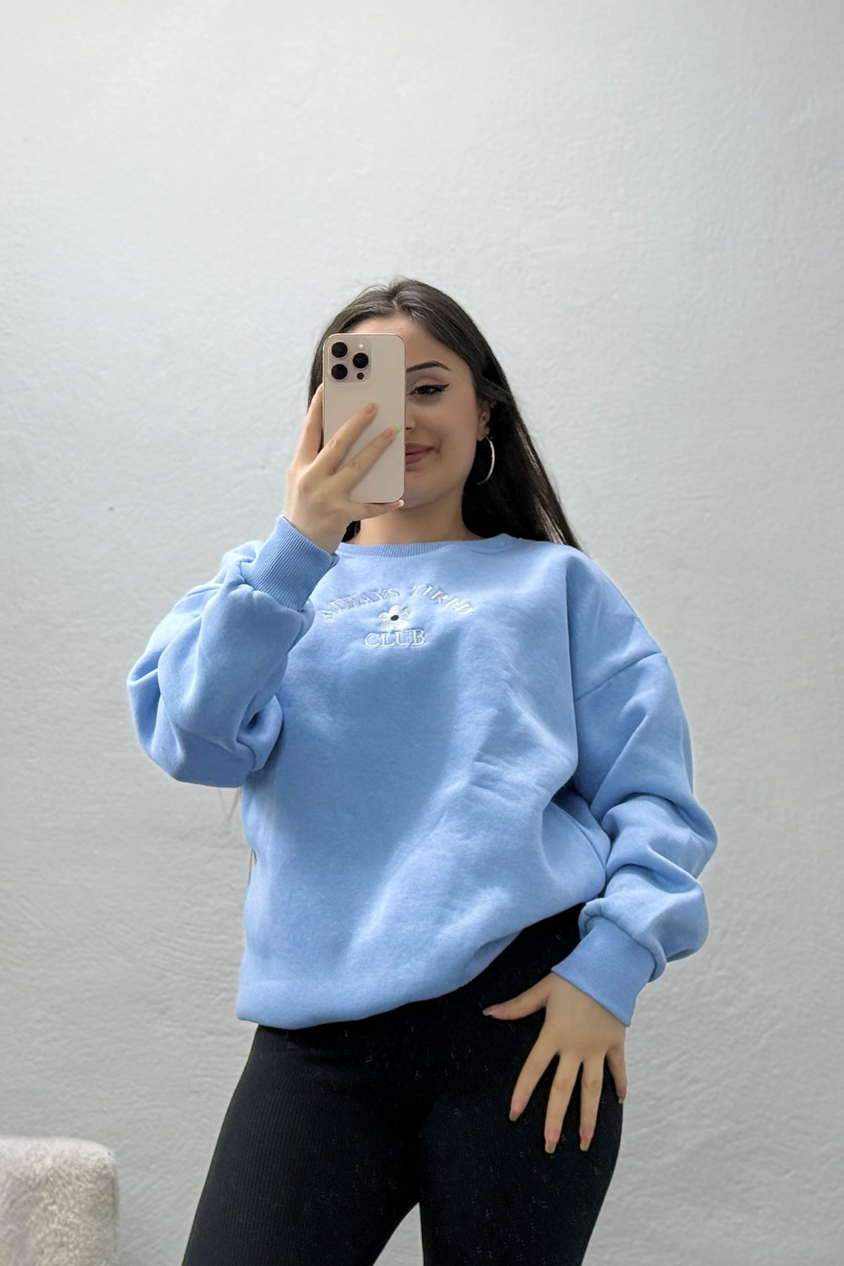 3 İplik Bisiklet Yaka Sweat Bebemavi - 42239.1878.