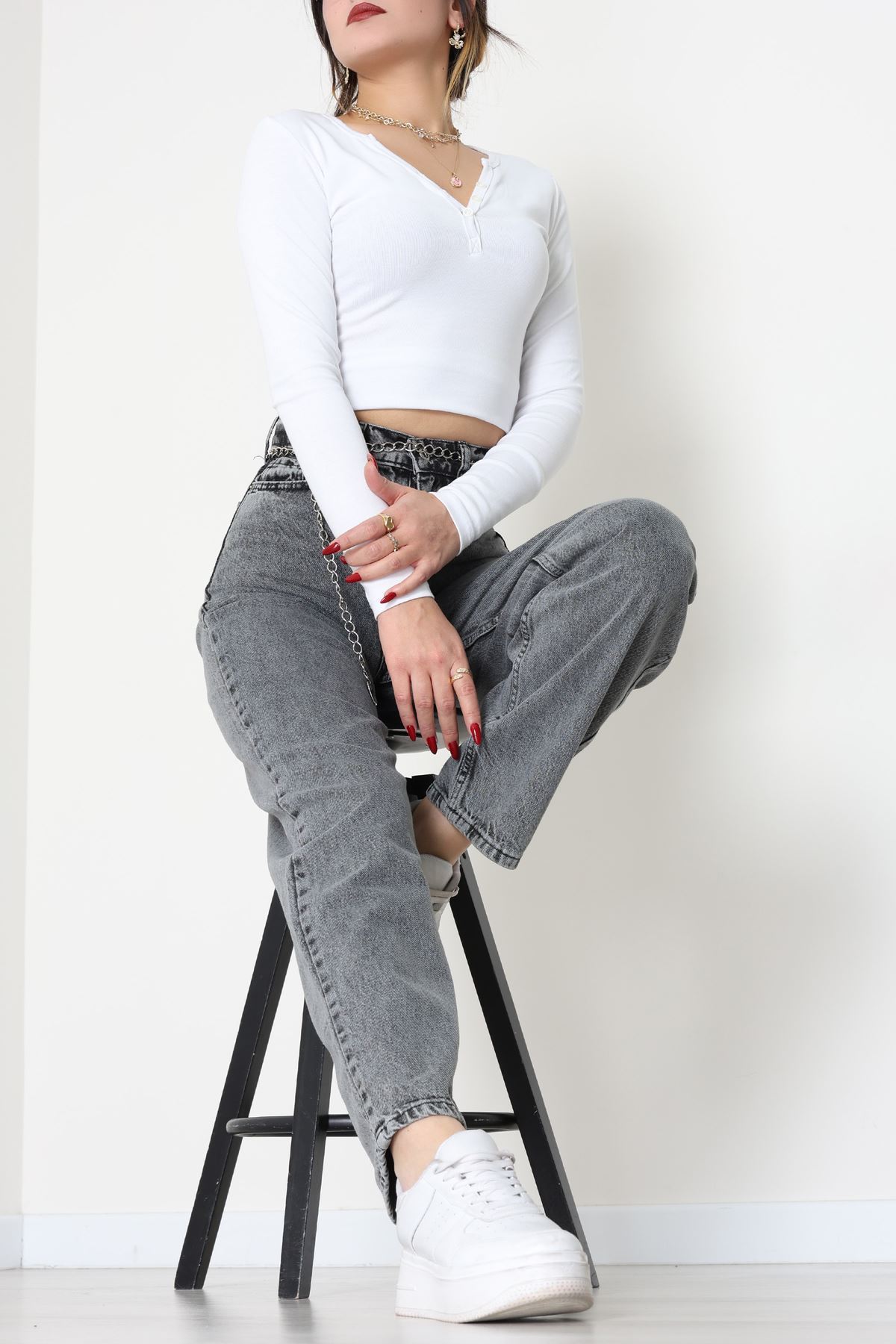 Baggy Kot Pantolon Gray - 31536.2088.