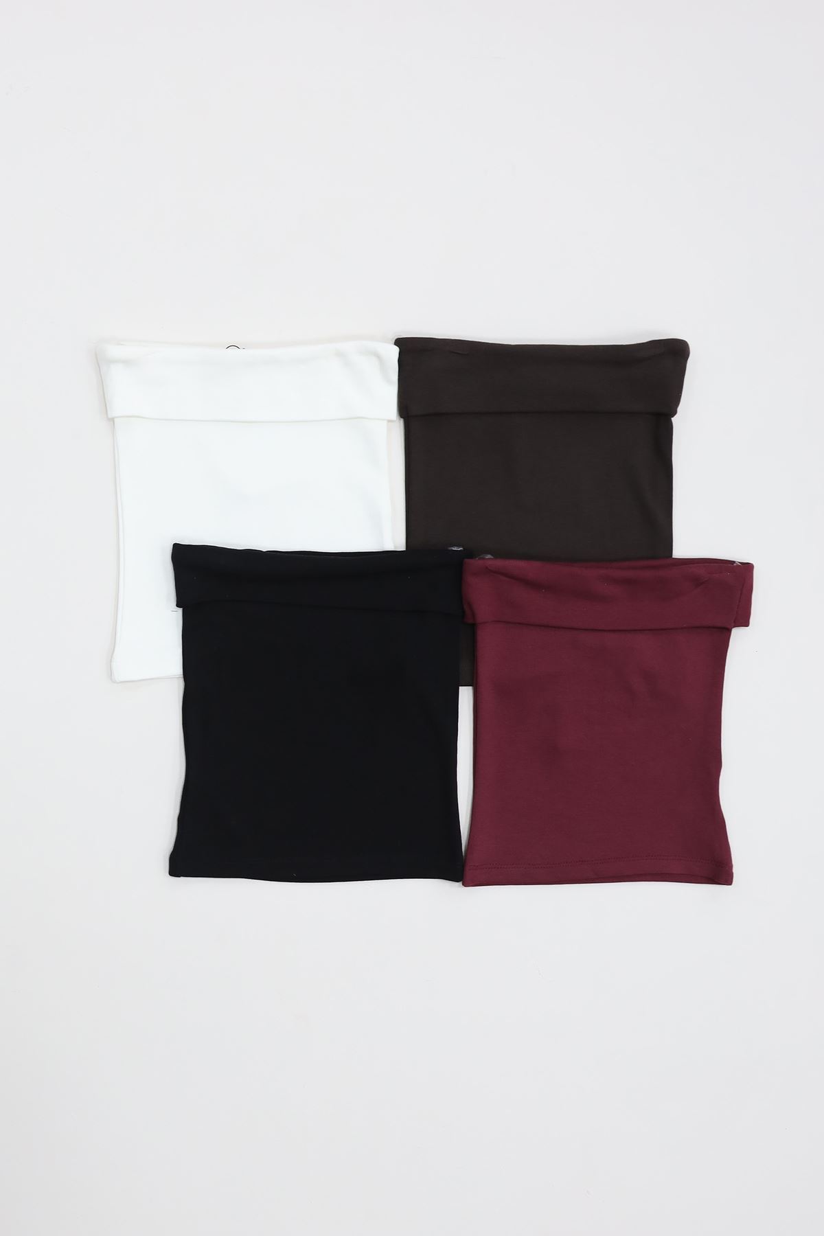 Likralı Straplez Ribana Atlet Bordo - 21922.200.