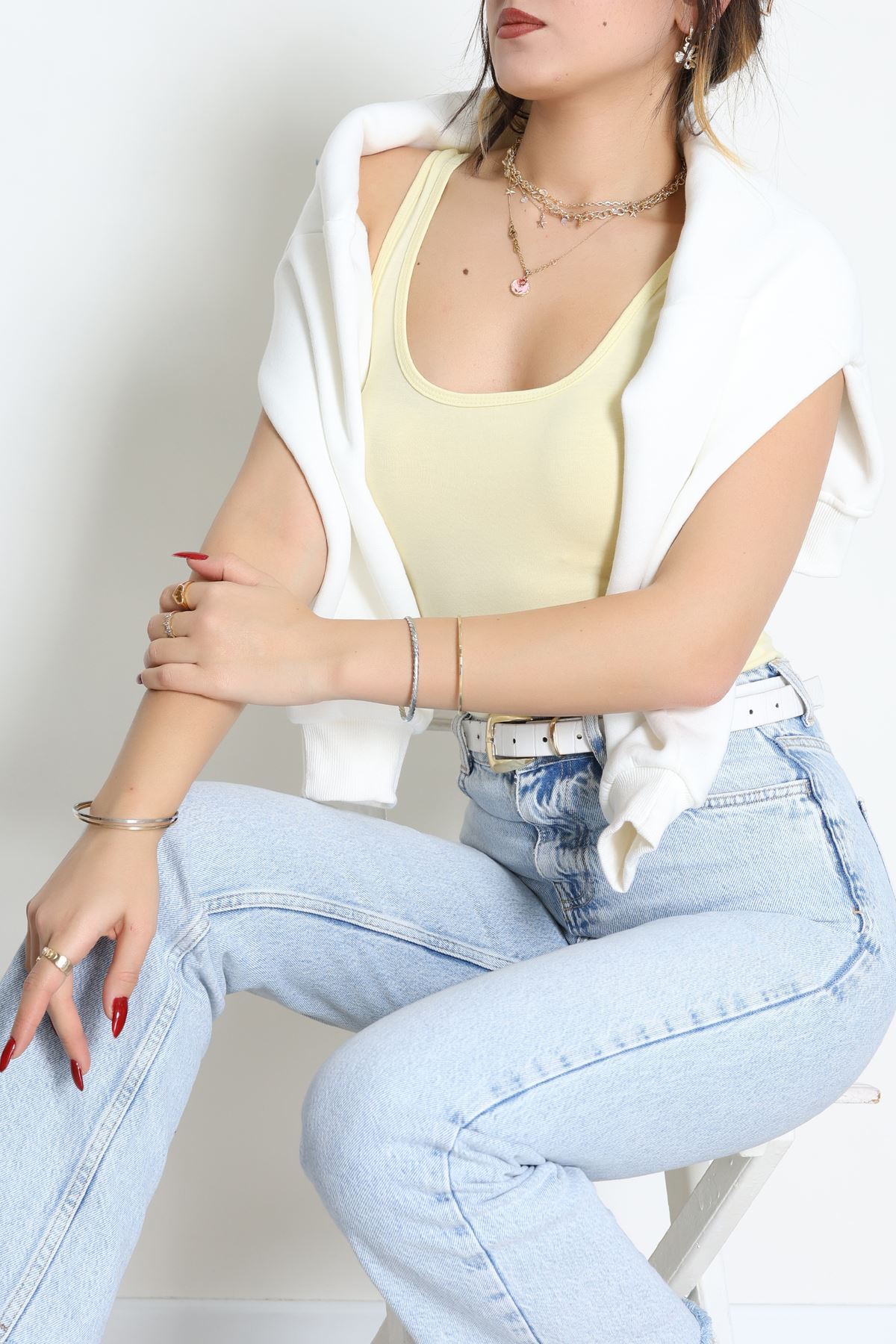 Kalın Askılı Atlet Sarı - 19057.200.