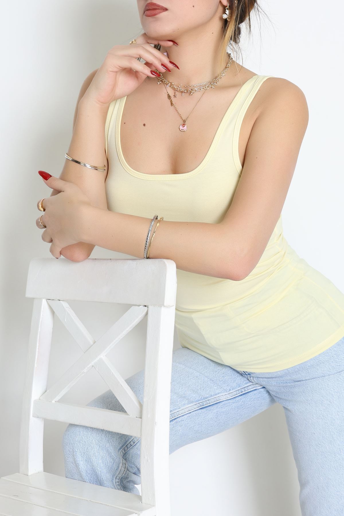 Kalın Askılı Atlet Sarı - 19057.200.